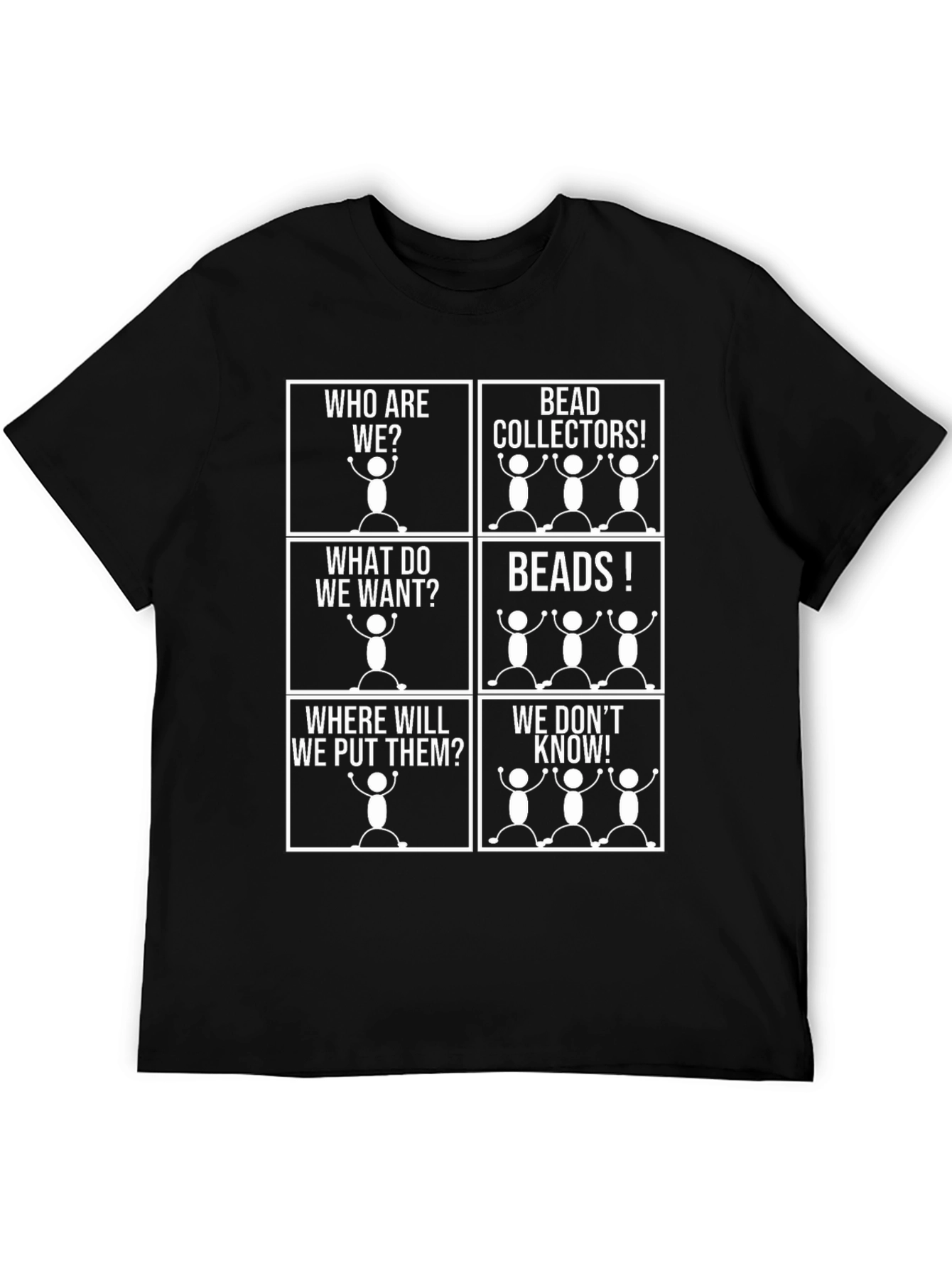 Black Bead Collectors T-Shirt - Funny Humor Tee view 5