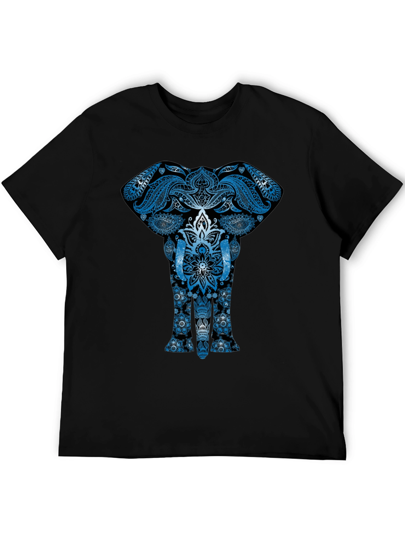 Black Elephant Mandala Graphic Tee - Unique Design view 5
