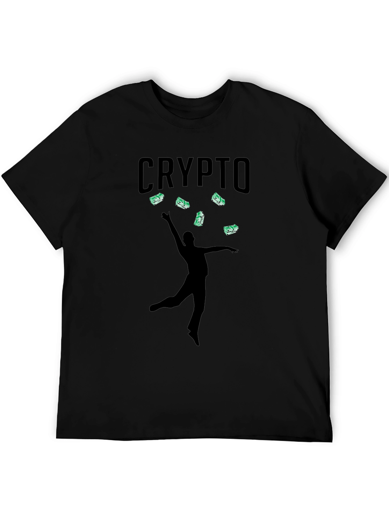 Black Crypto Money T-Shirt - Stylish Black Tee view 5