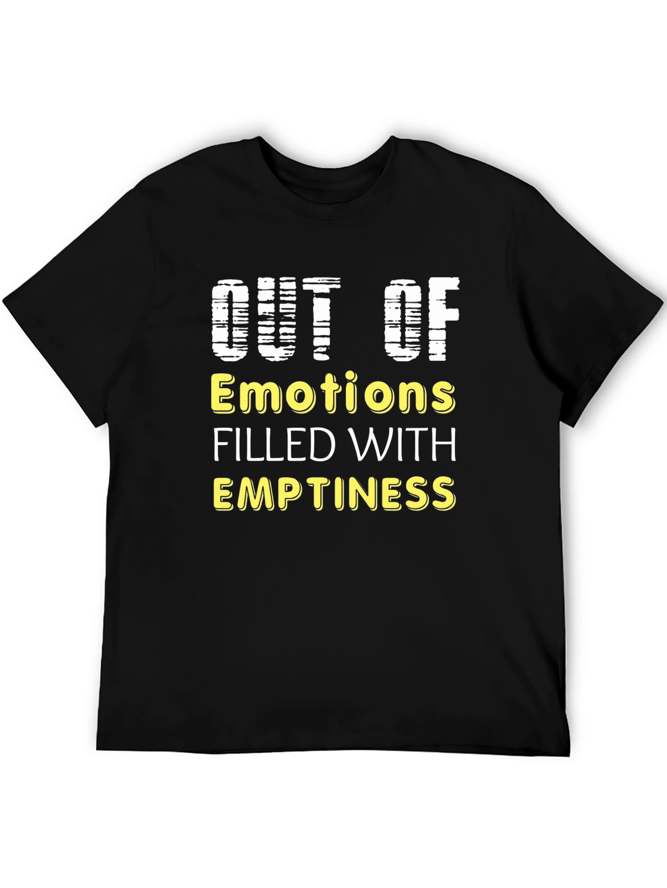 Black Out of Emotions T-Shirt - Expressive Graphic Tee view 5