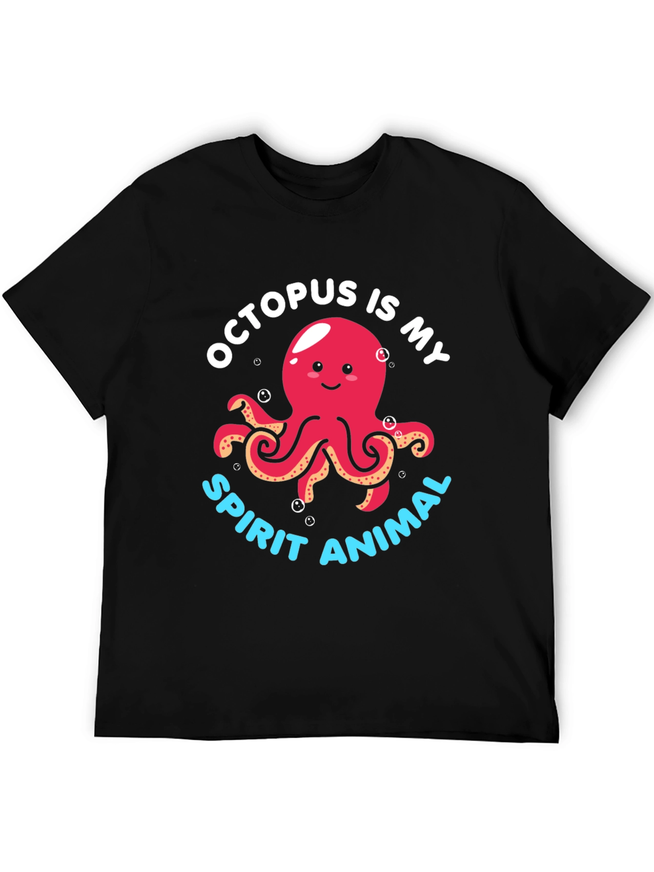 Black Octopus Spirit Animal Graphic Tee - Black view 5