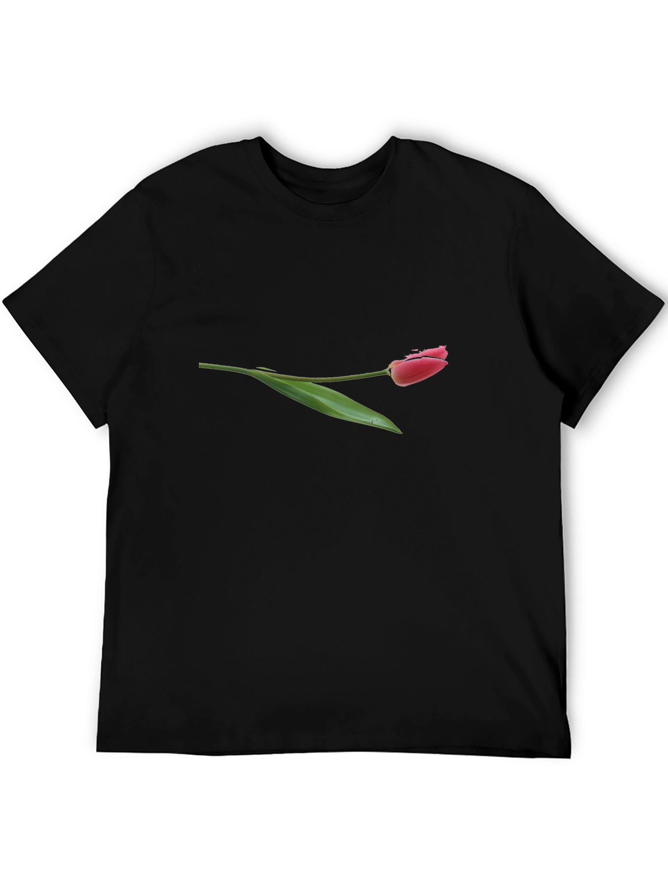 Black Black Tulip Graphic Tee - Stylish & Comfortable view 5