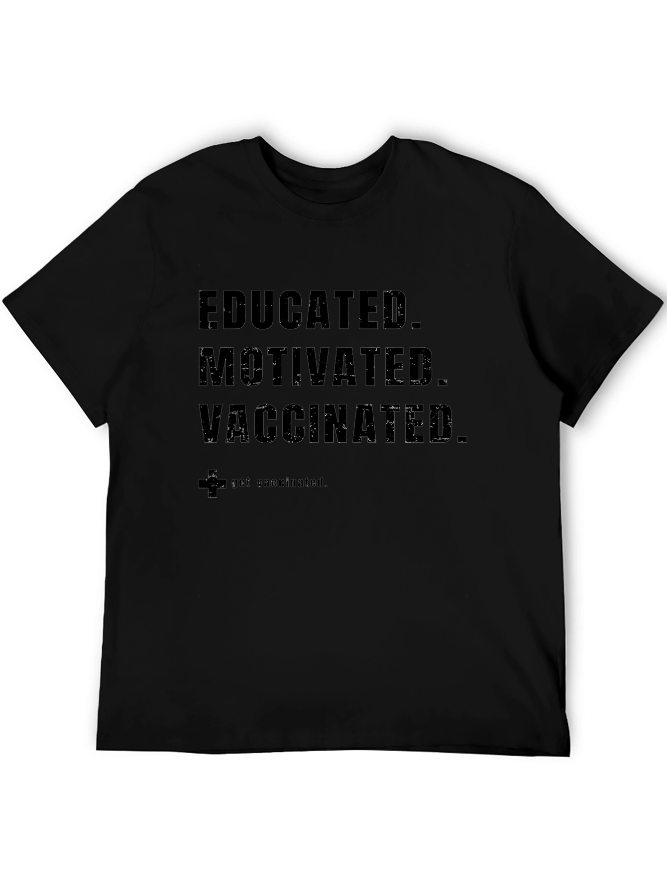 Black Educated Motivated Vaccinated Graphic Tee view 5
