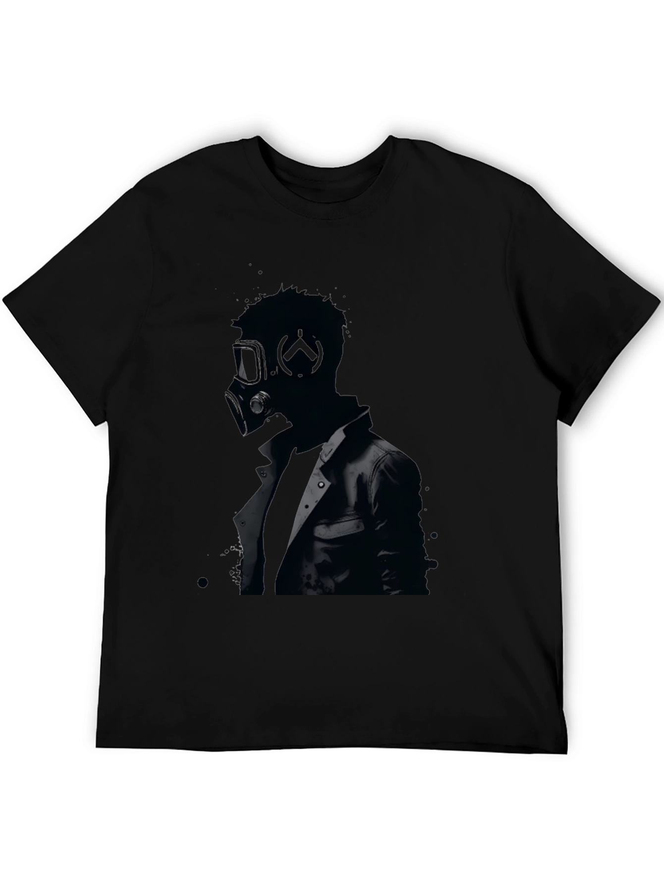 Black Gas Mask Graphic Tee - Men's Black T-Shirt view 5