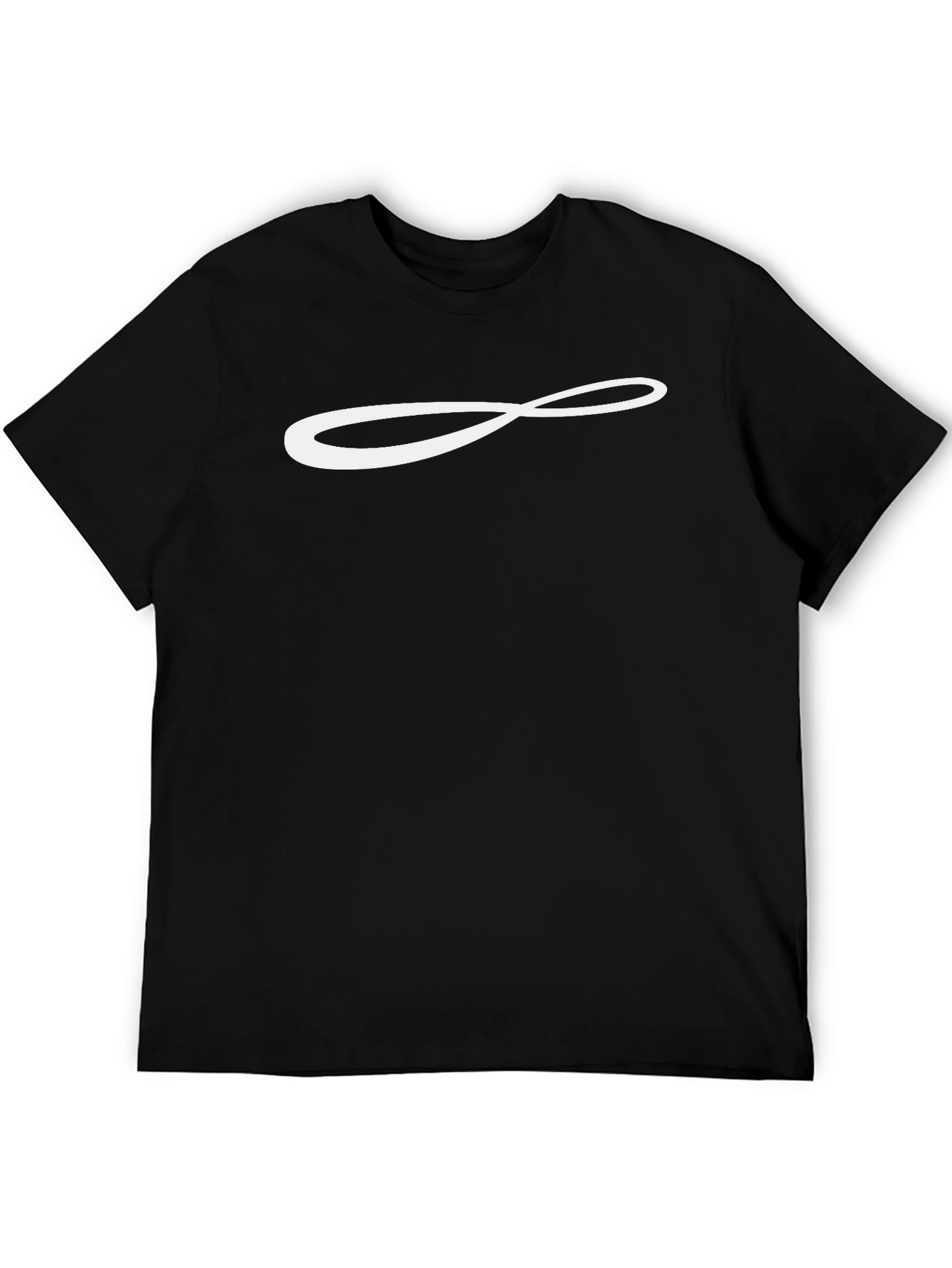 Black Black T-Shirt with Infinity Symbol Graphic Print view 5