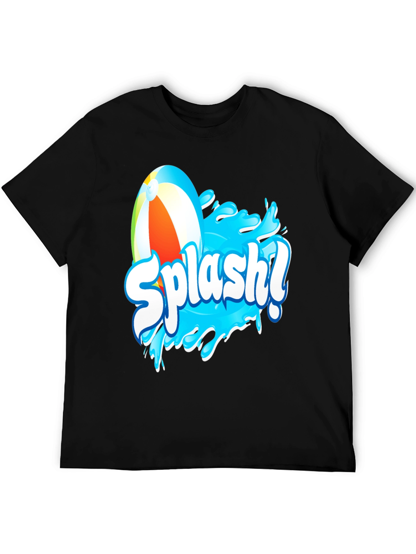 Black Splash! Graphic T-Shirt - Black Cotton Tee view 5