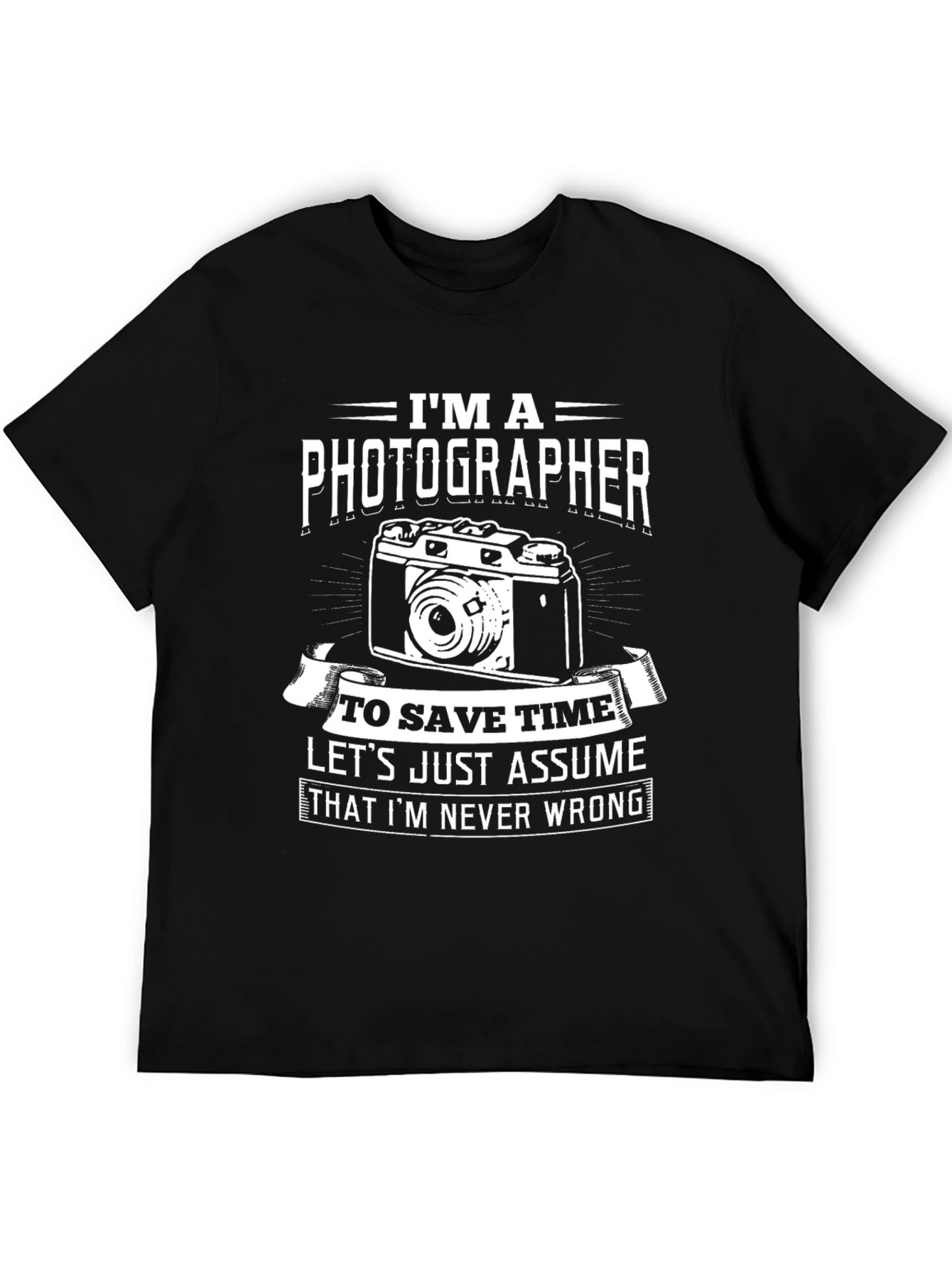 Black I'm A Photographer Funny T-Shirt view 5