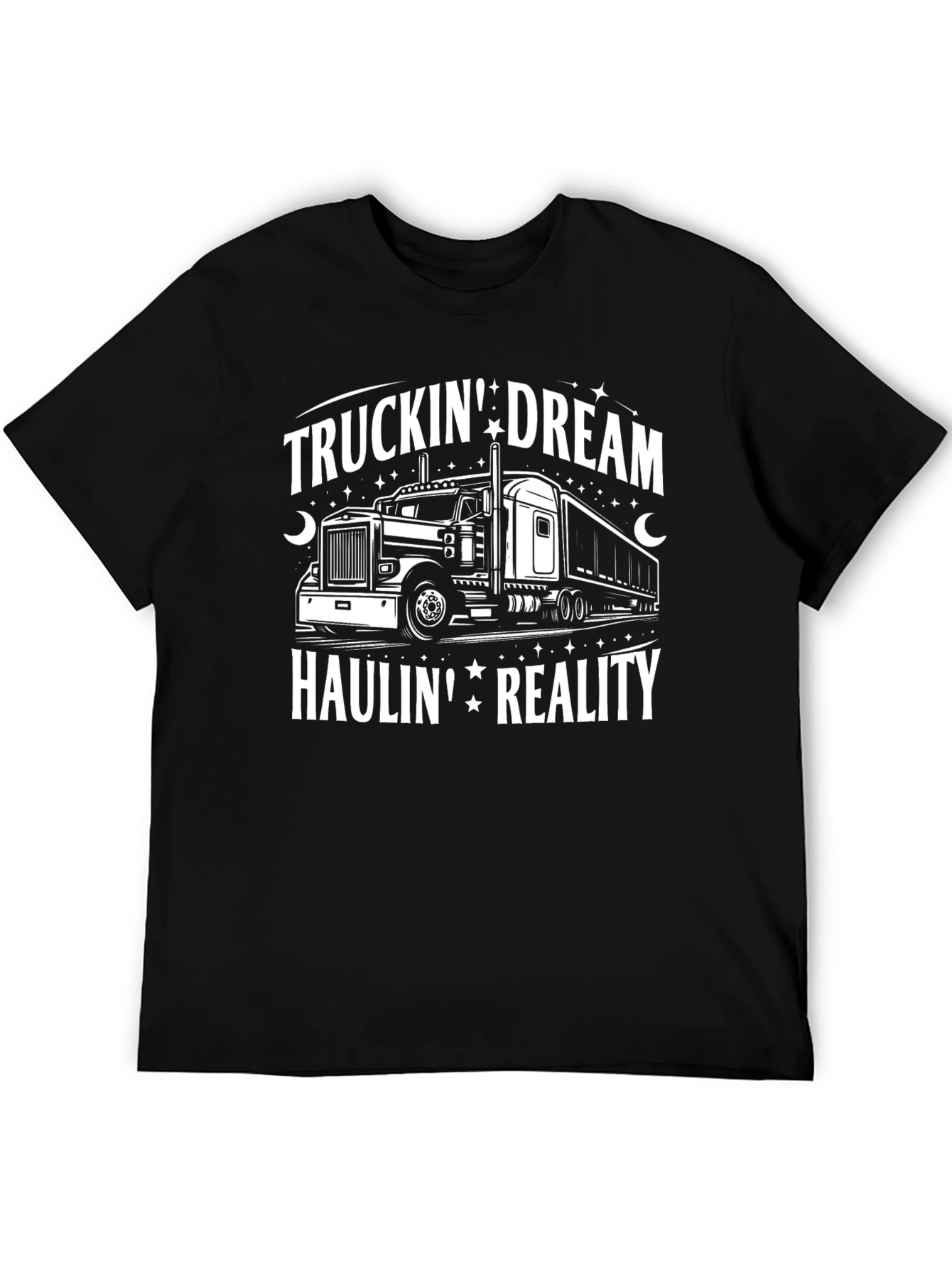 Black Truckin' Dream Haulin' Reality Graphic Tee view 5
