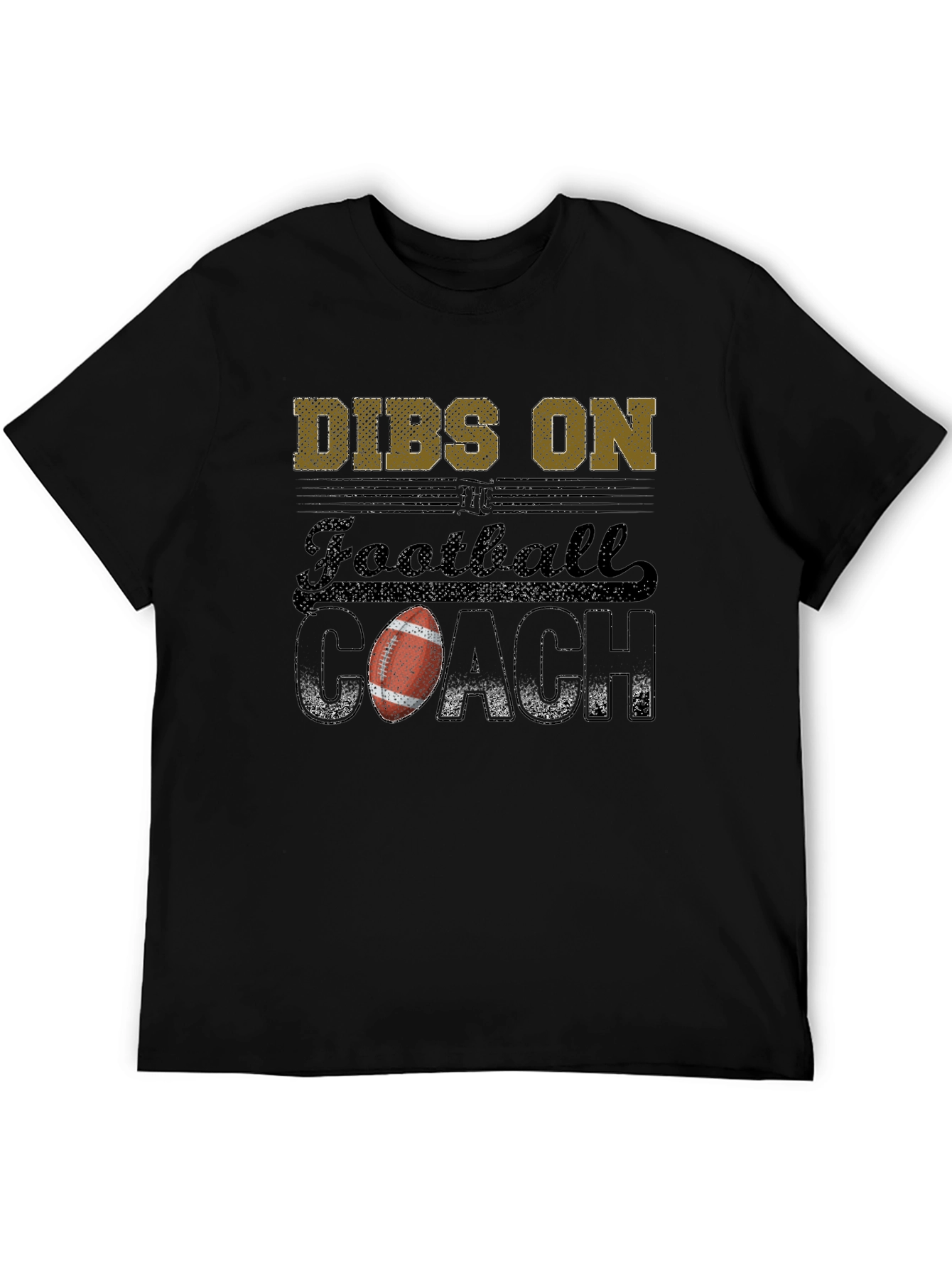 Black Dibs on Football Coach Graphic Tee view 5