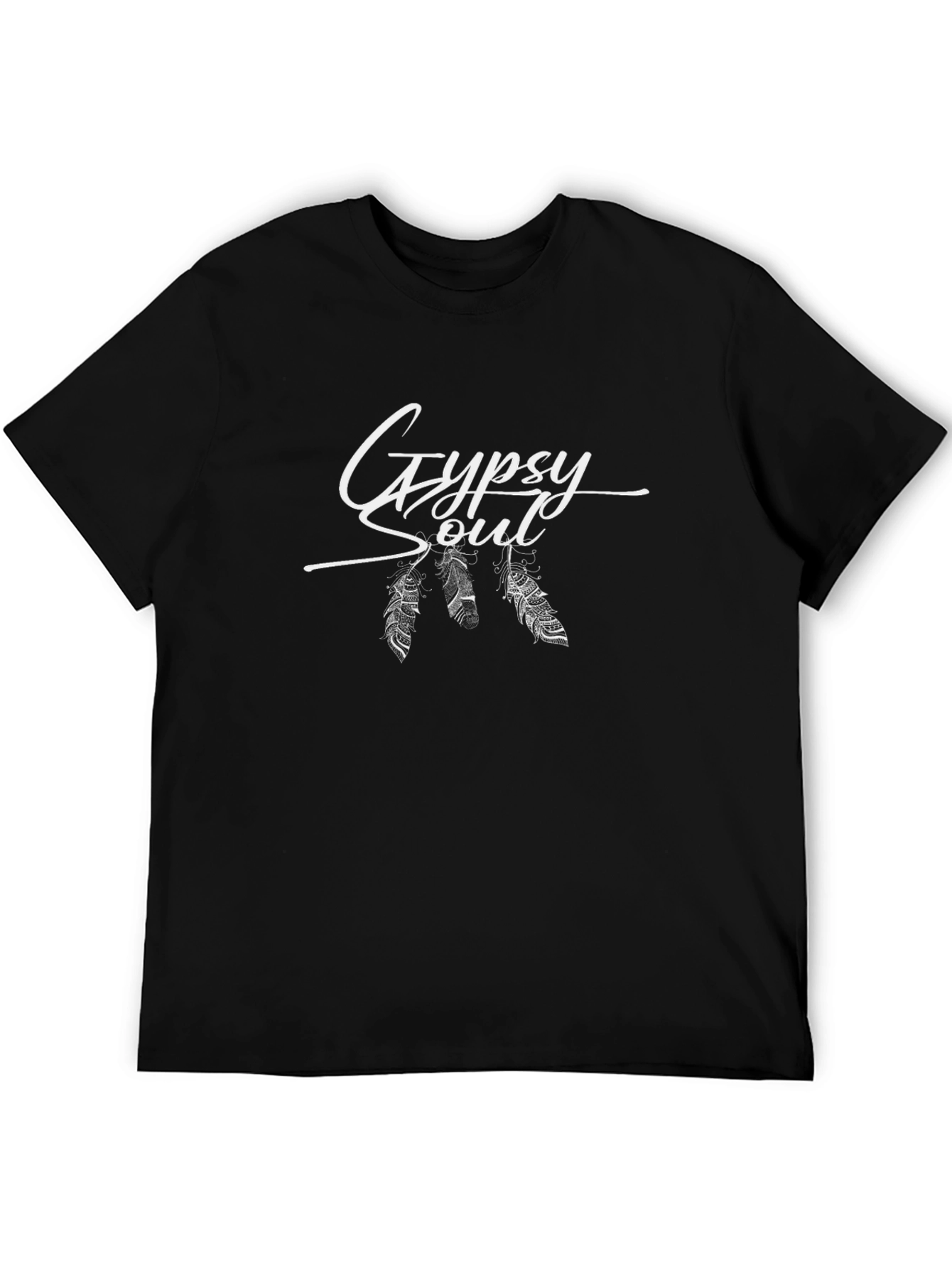 Black Gypsy Soul Graphic T-Shirt - Men's Black Tee view 5