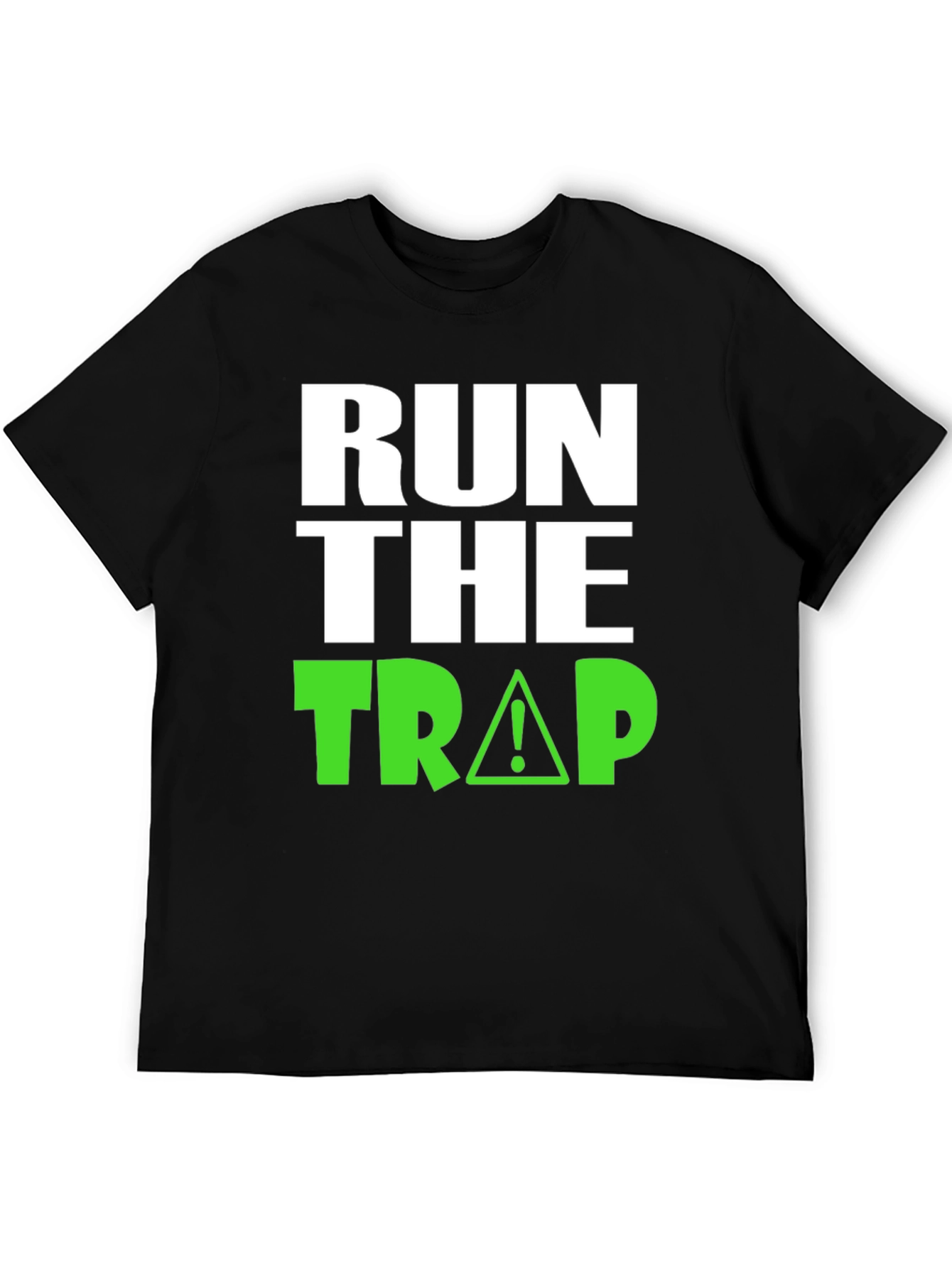 Black Run the Trap Black Graphic T-Shirt view 5