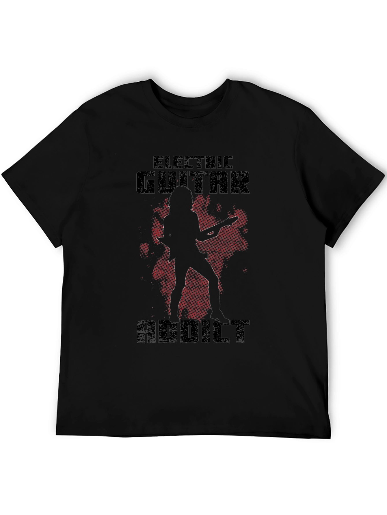 Black Electric Guitar Addict Black T-Shirt Rock Music Lover view 5