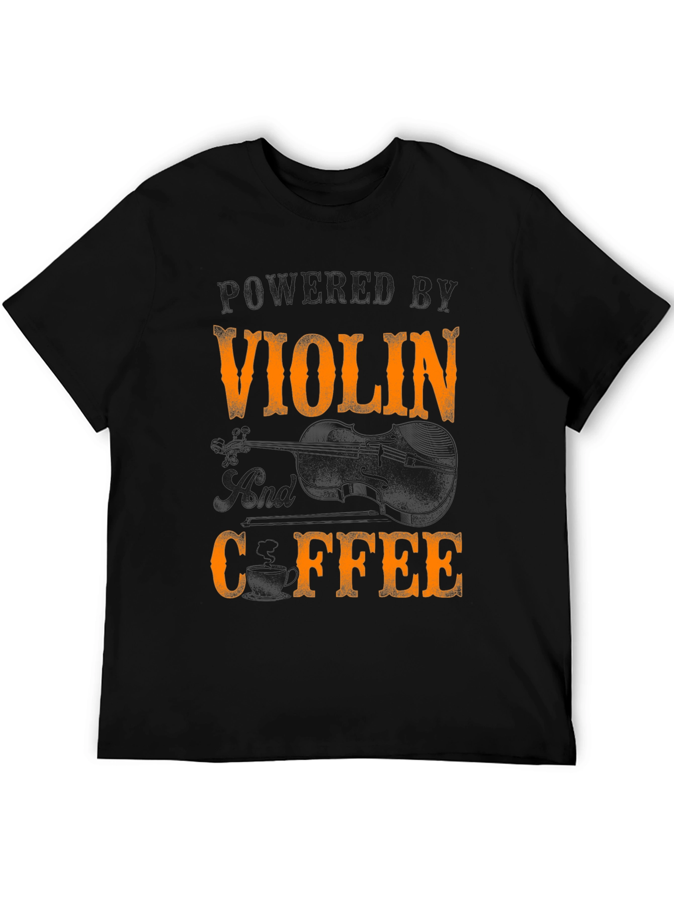 Black Violin and Coffee T-Shirt - Musician's Tee view 5
