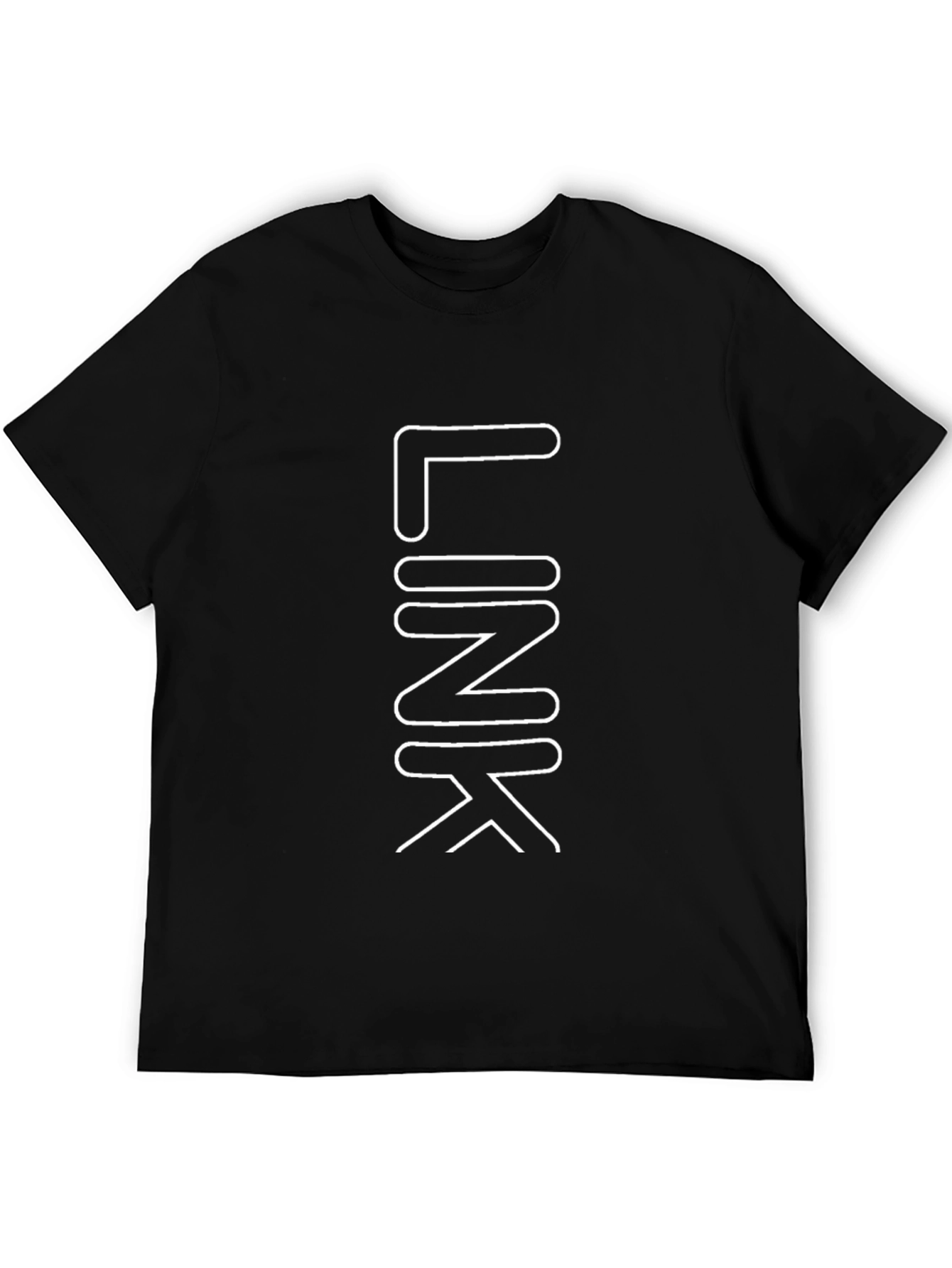 Black LINK Graphic Tee - Black Cotton Casual Shirt view 5