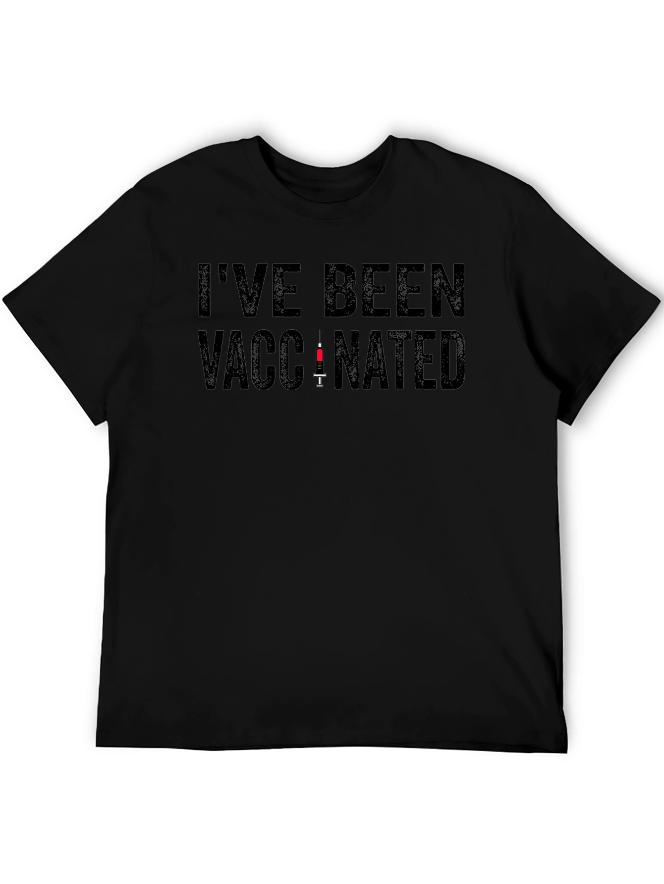 Black I've Been Vaccinated T-Shirt - Novelty Graphic Tee view 5