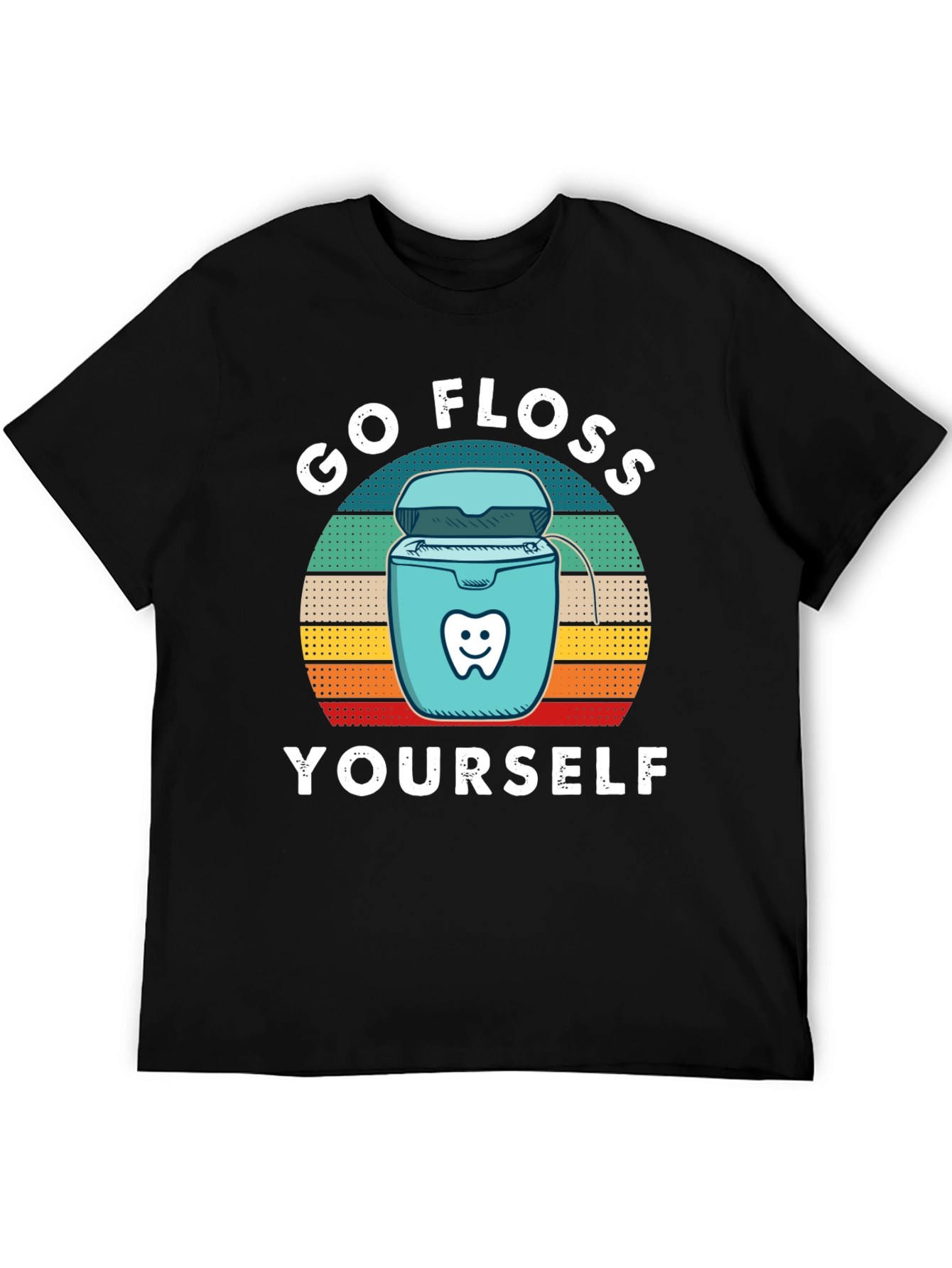 Black Go Floss Yourself Graphic Tee view 5