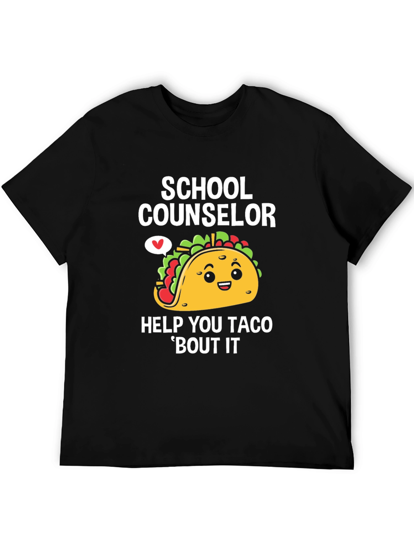 Black School Counselor Taco 'Bout It T-Shirt view 5