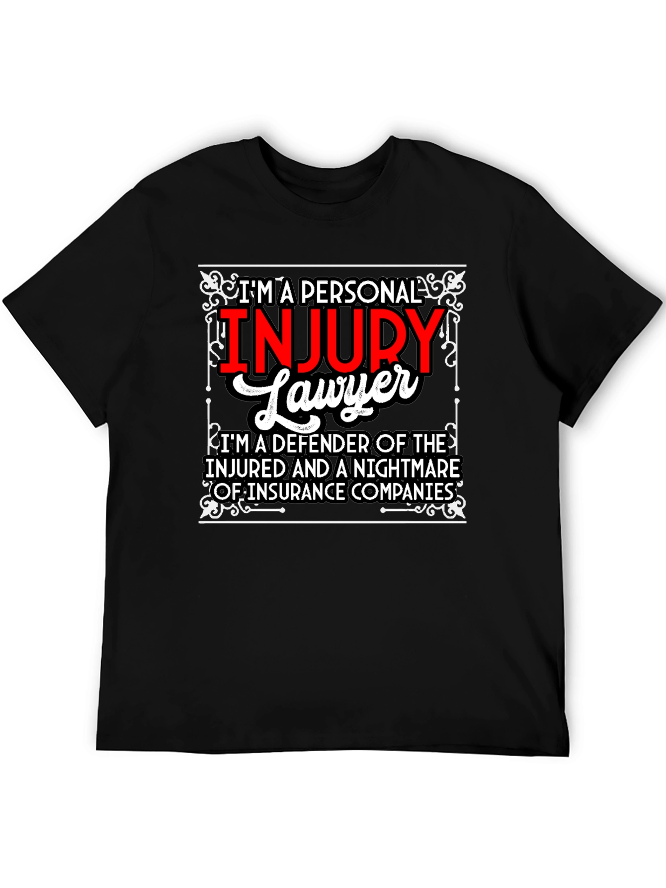 Black Personal Injury Lawyer T-Shirt view 5
