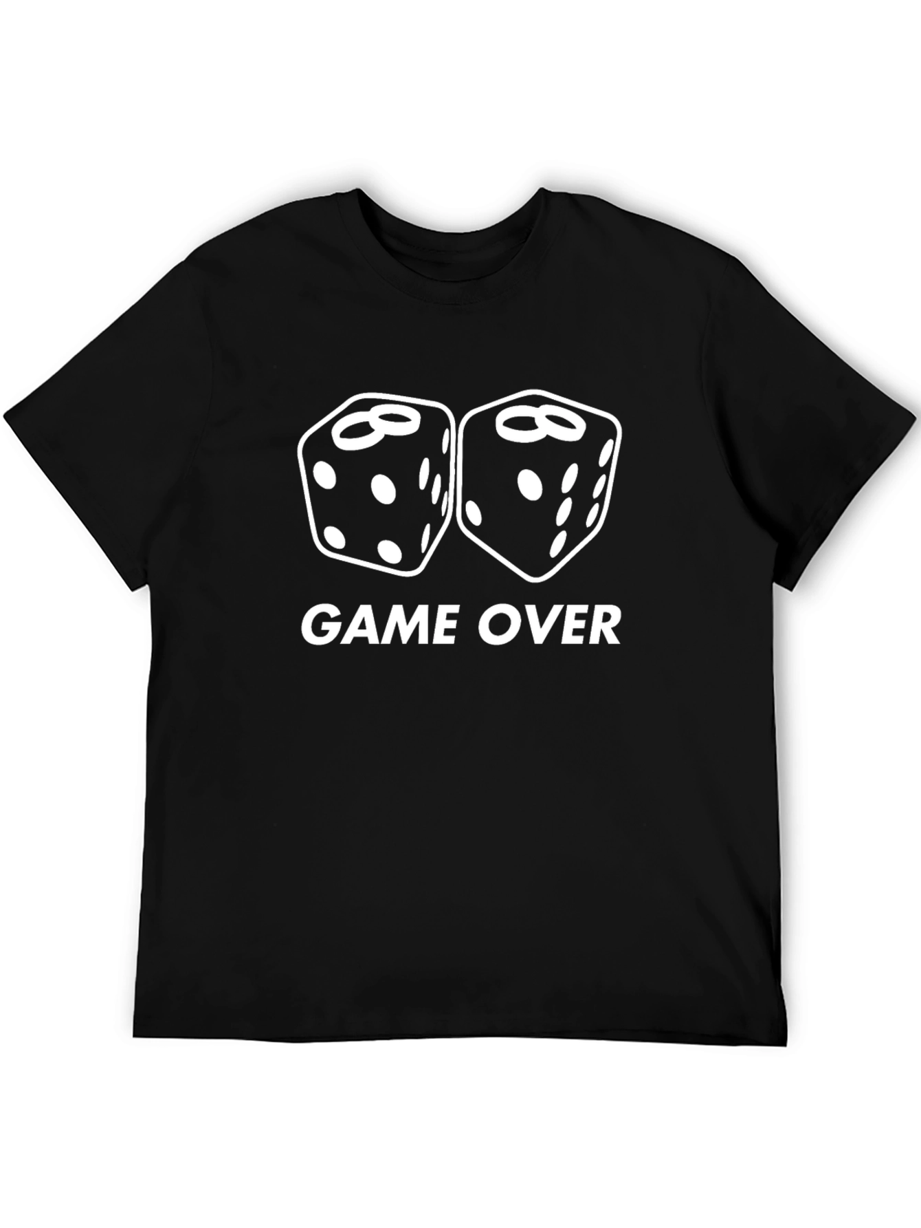 Game Over Dice Graphic T-Shirt - Casual Wear - 5