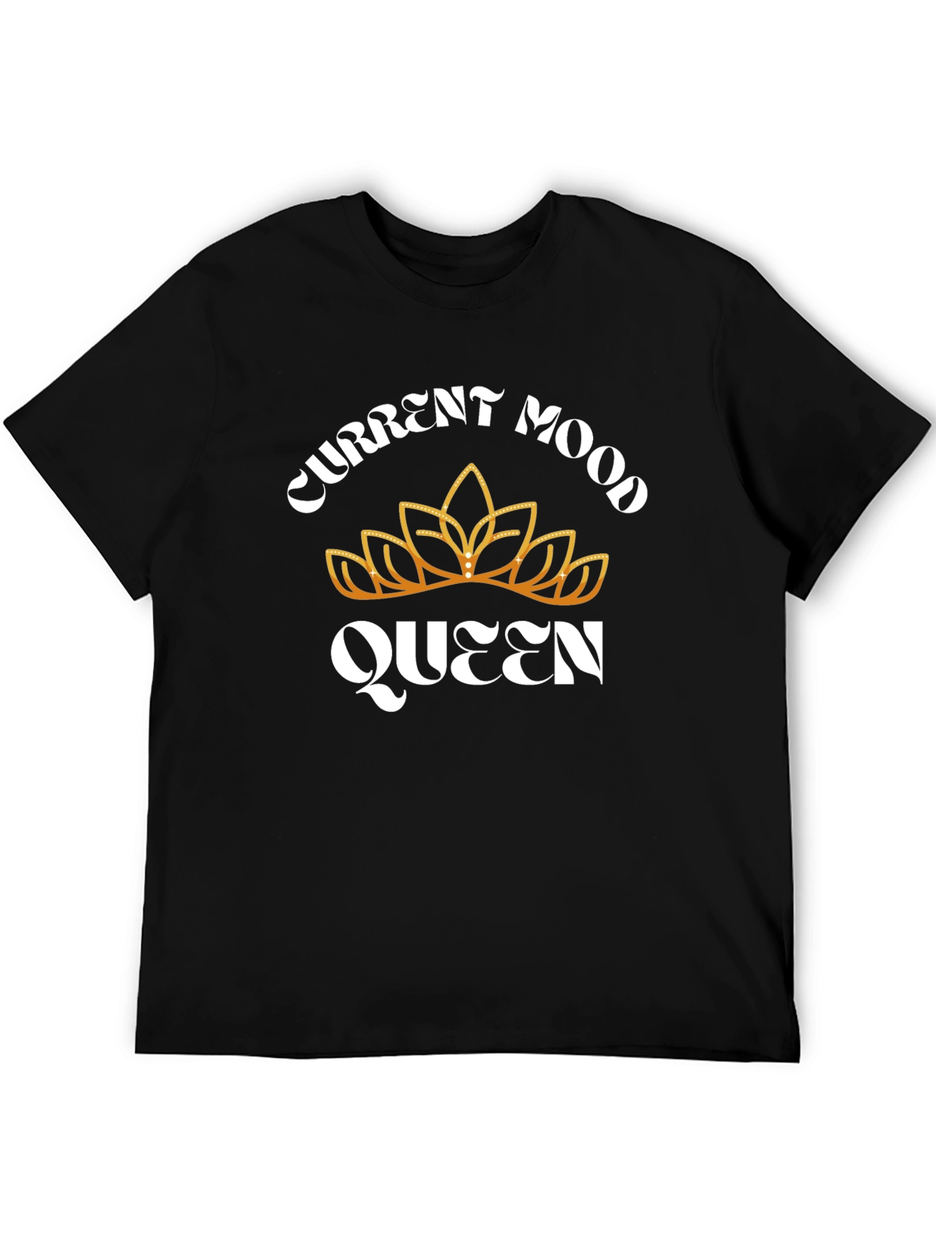 Black Current Mood Queen Black Graphic T-Shirt view 5