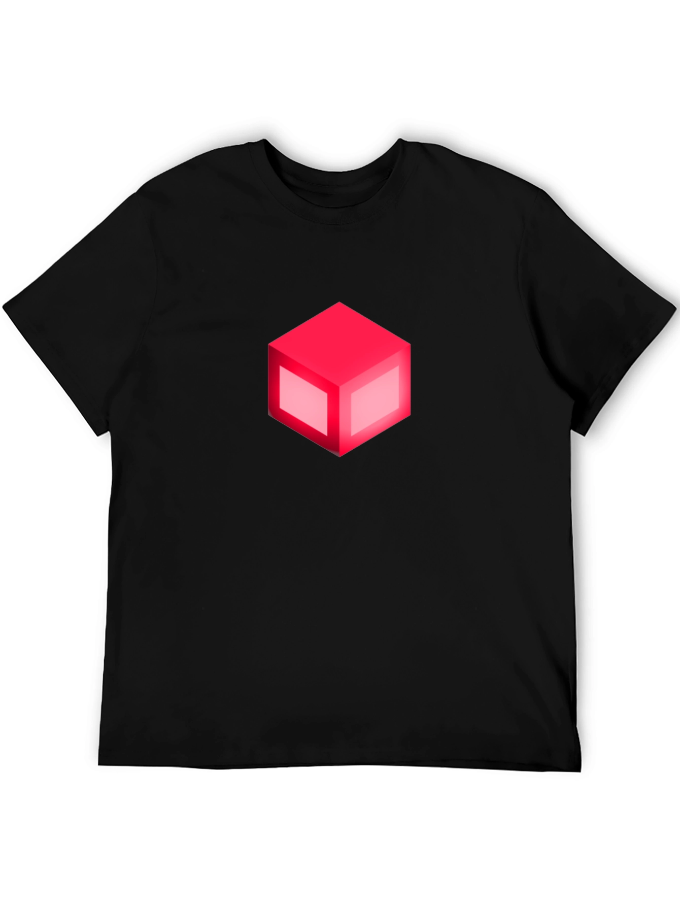 Black Isometric Cube Graphic Tee - Cool & Modern view 5