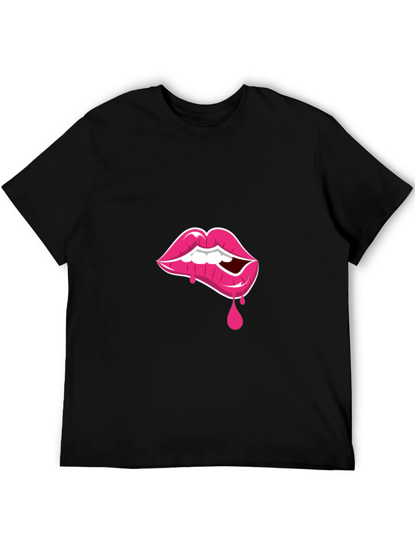 Black Lip Bite Graphic Tee - Black T-Shirt view 5