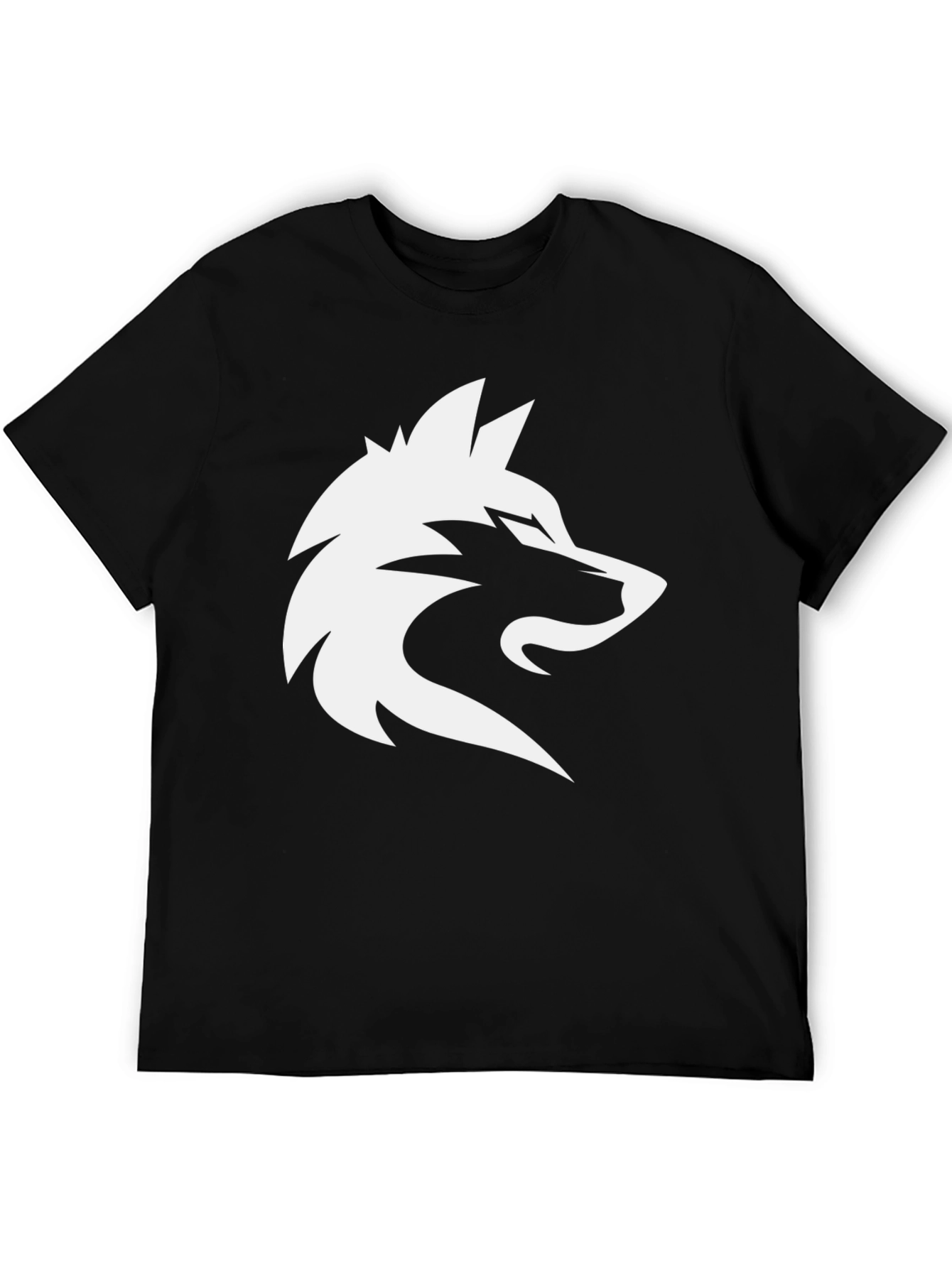 Black Black Wolf Logo T-Shirt - Men's Graphic Tee view 5