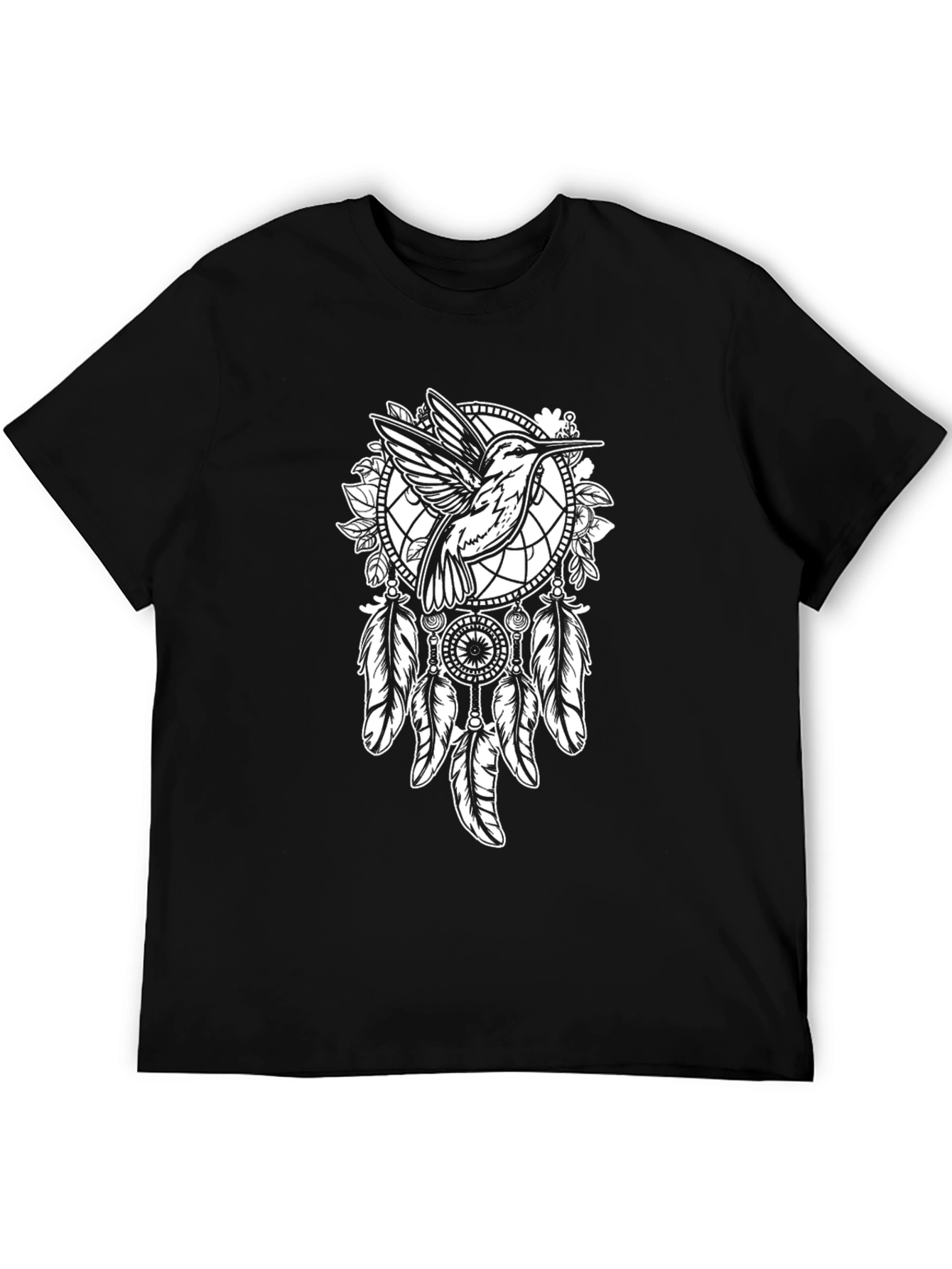 Black Hummingbird Dreamcatcher Graphic Tee view 5
