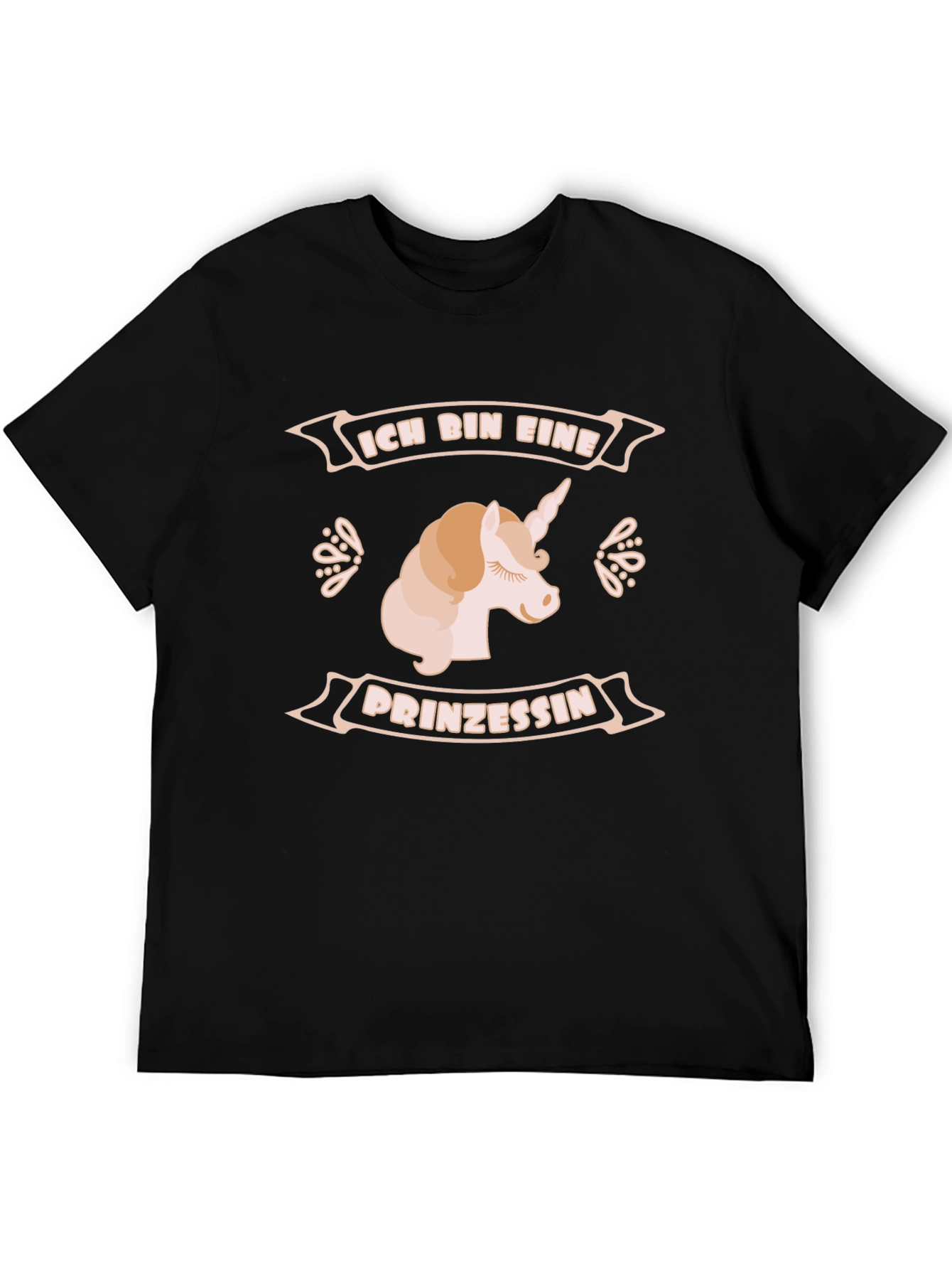 Black Ich Bin Eine Prinzessin Unicorn T-Shirt view 5