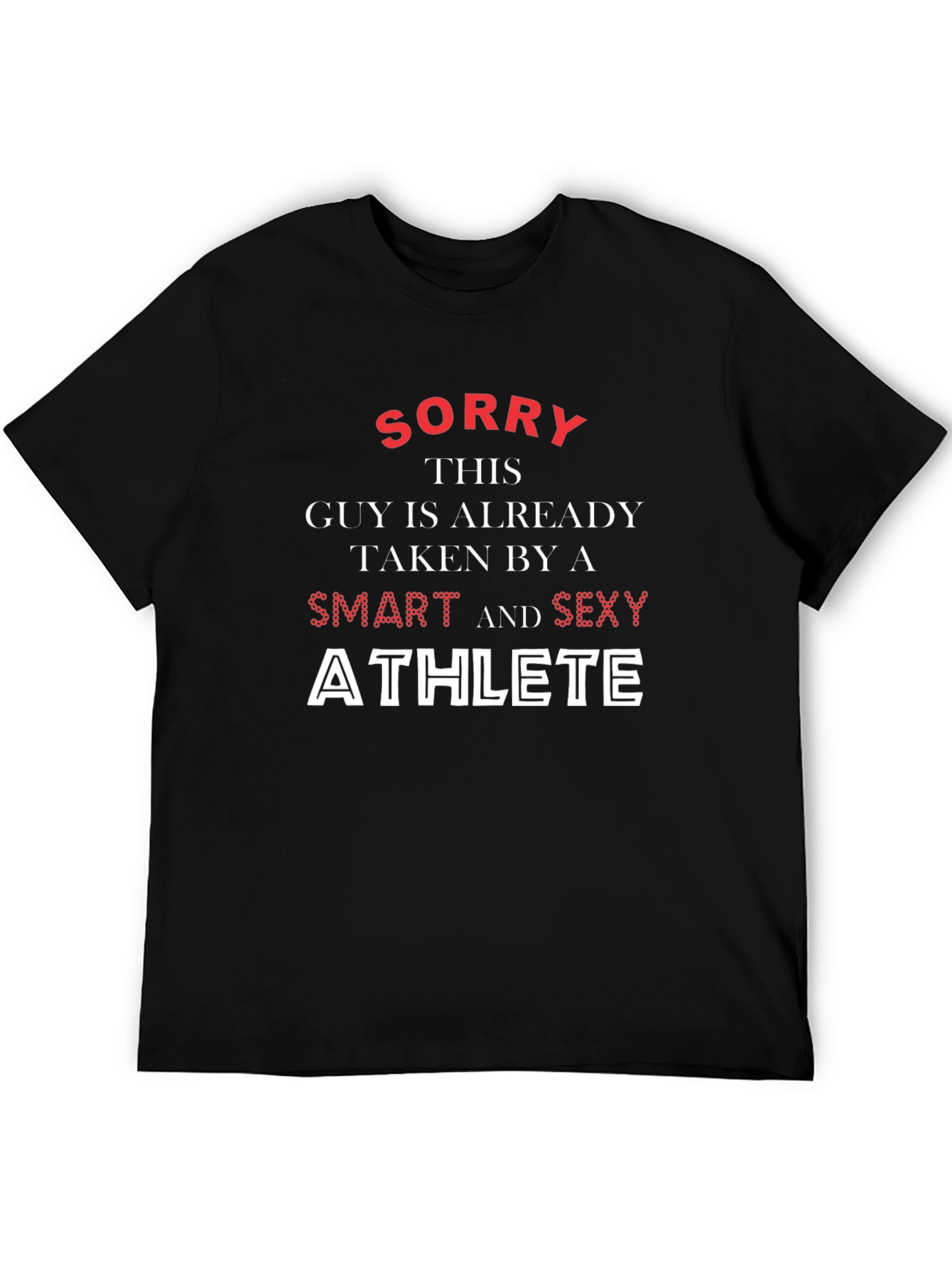 Black Taken Smart & Sexy Athlete Graphic Tee view 5