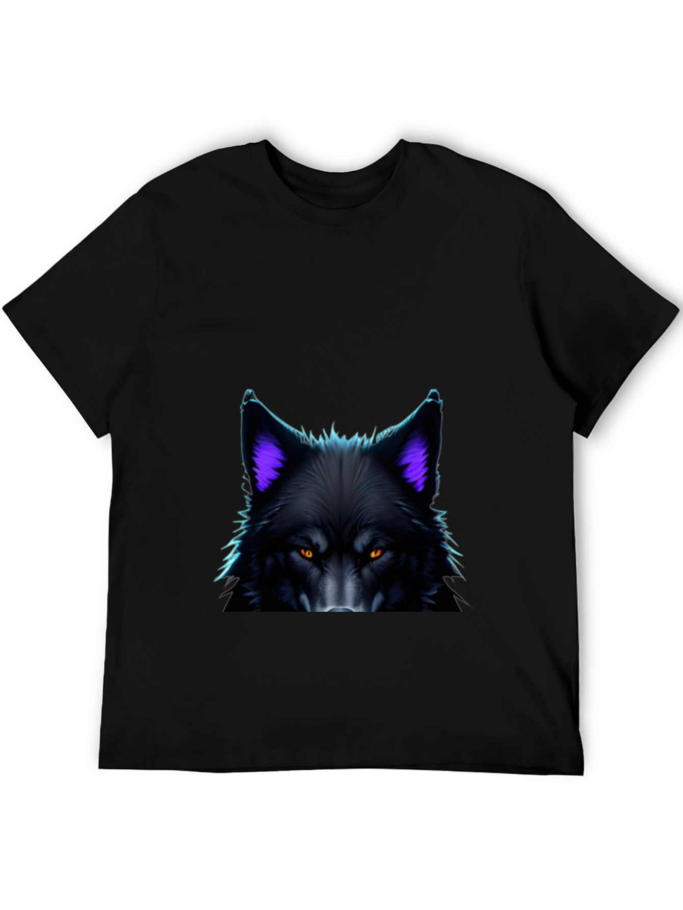 Black Black Wolf Graphic Tee - Bold Animal Design view 5