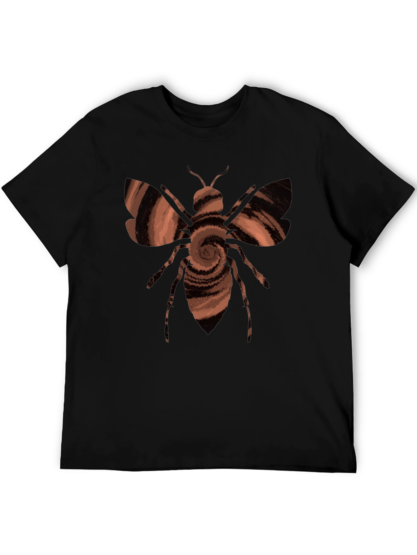 Black Swirl Bee Graphic T-Shirt view 5