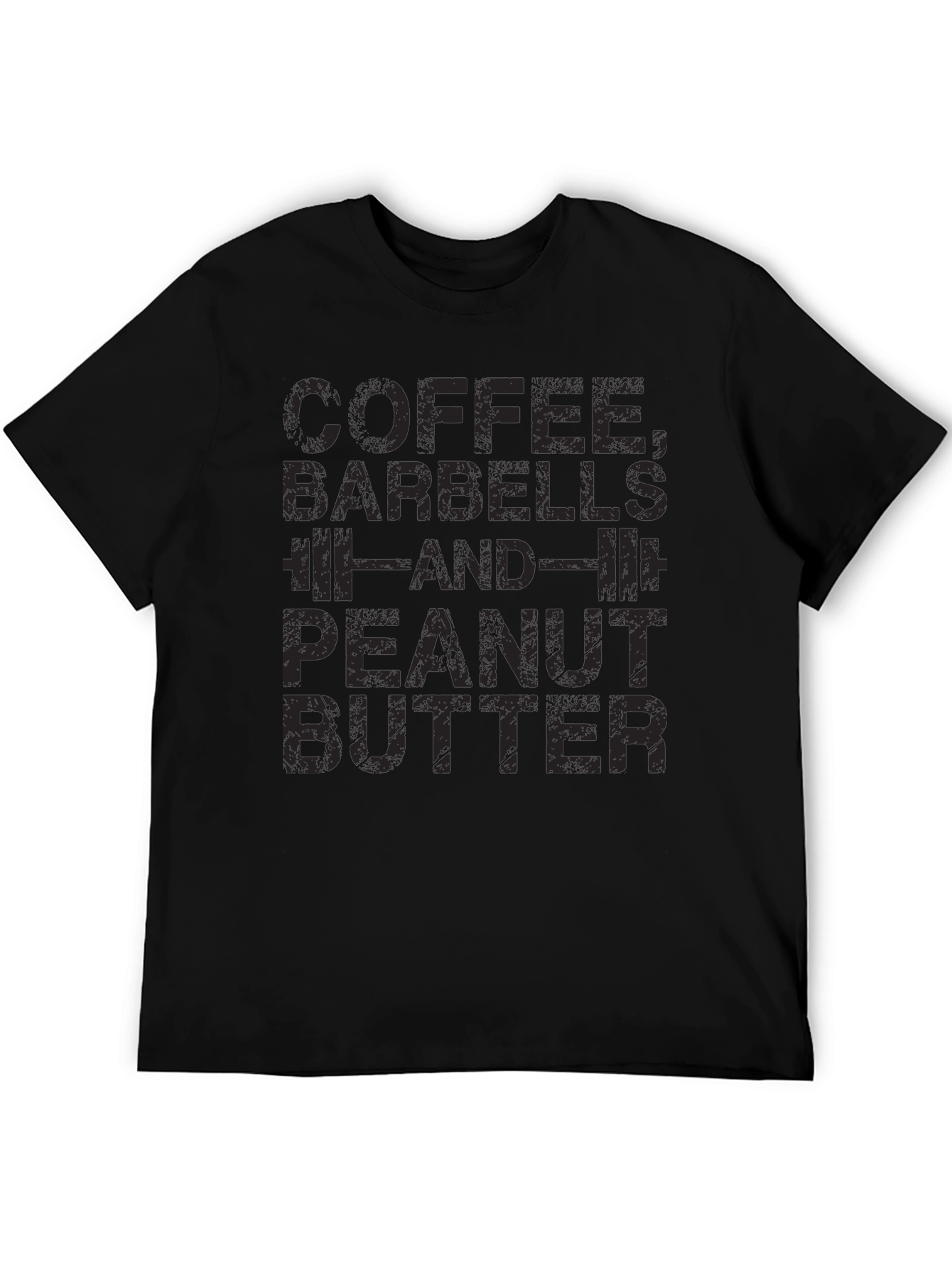 Coffee Barbells Peanut Butter Black T-Shirt - 5