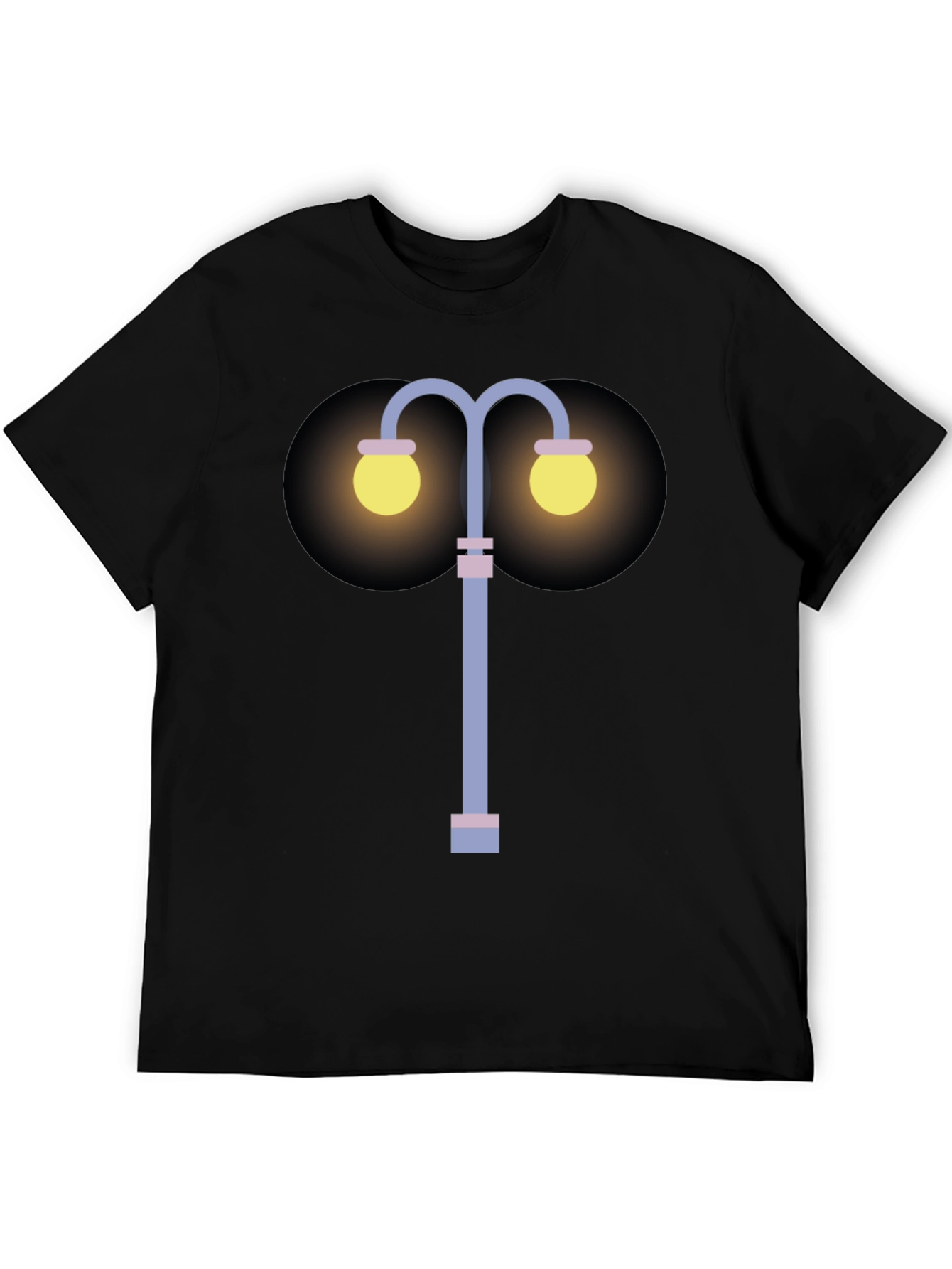 Black Novelty Street Lamp Graphic Tee view 5