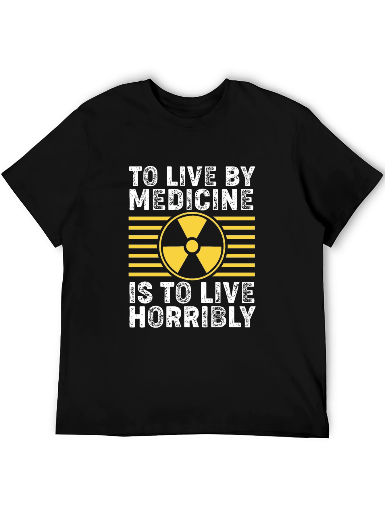 Black To Live By Medicine T-Shirt - Novelty Graphic Tee view 5