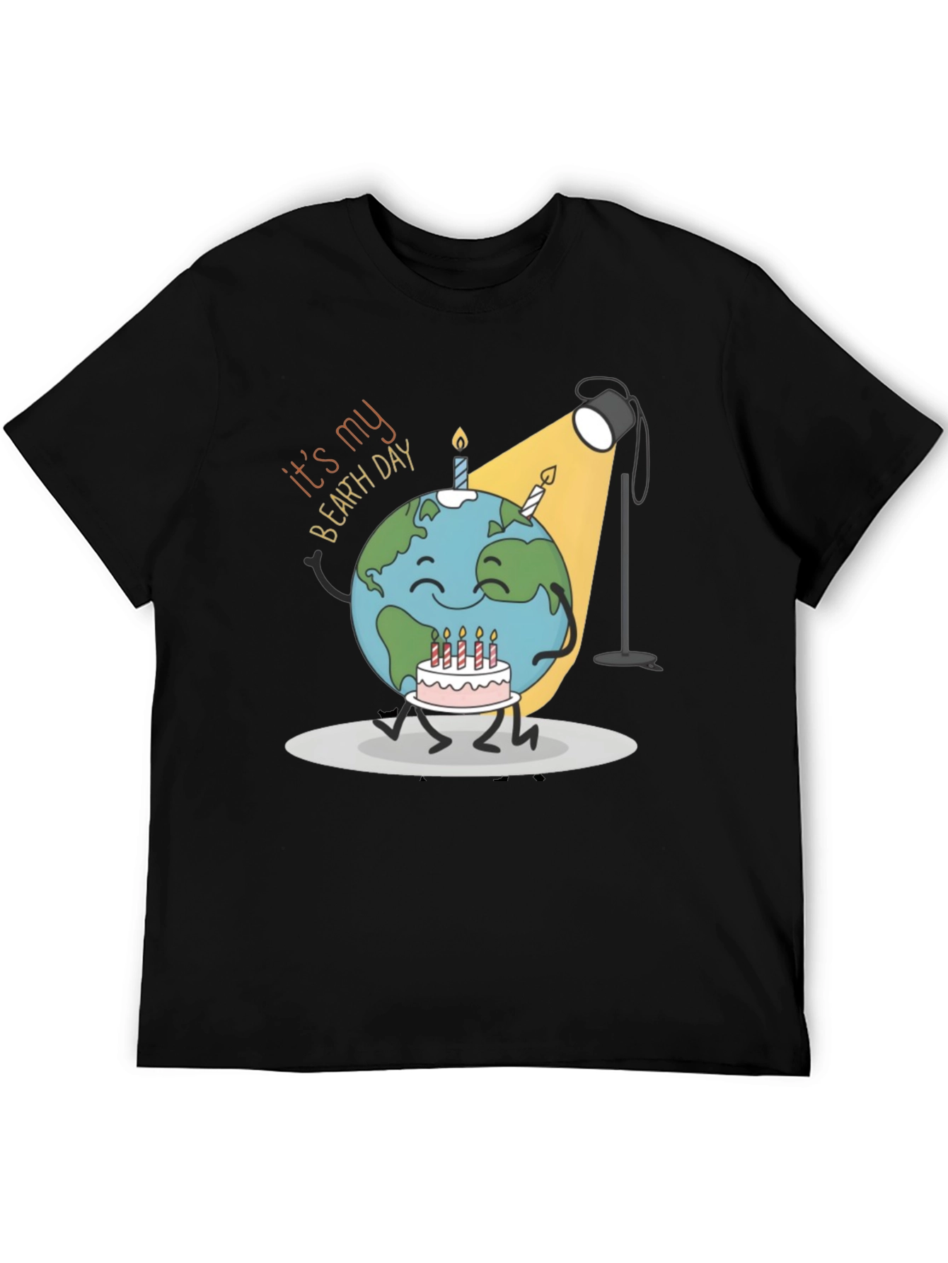 Black Earth Day Birthday Graphic T-Shirt view 5