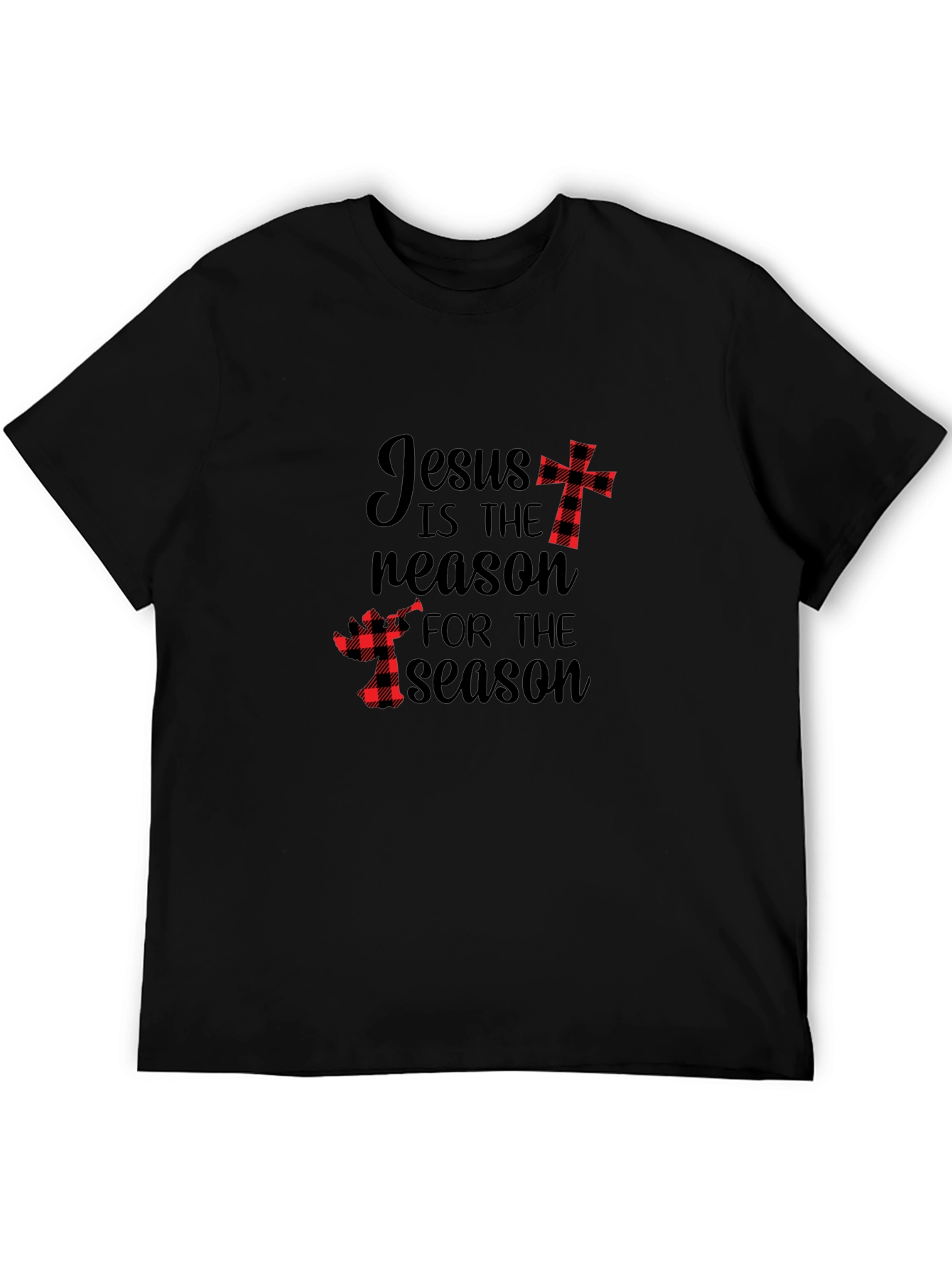 Black Jesus is the Reason for the Season Black T-Shirt view 5