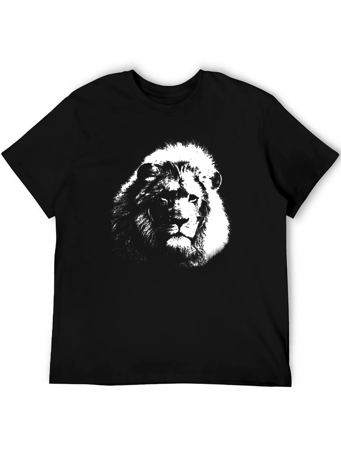 Black Lion Graphic Black Tee - Bold Statement Shirt view 5