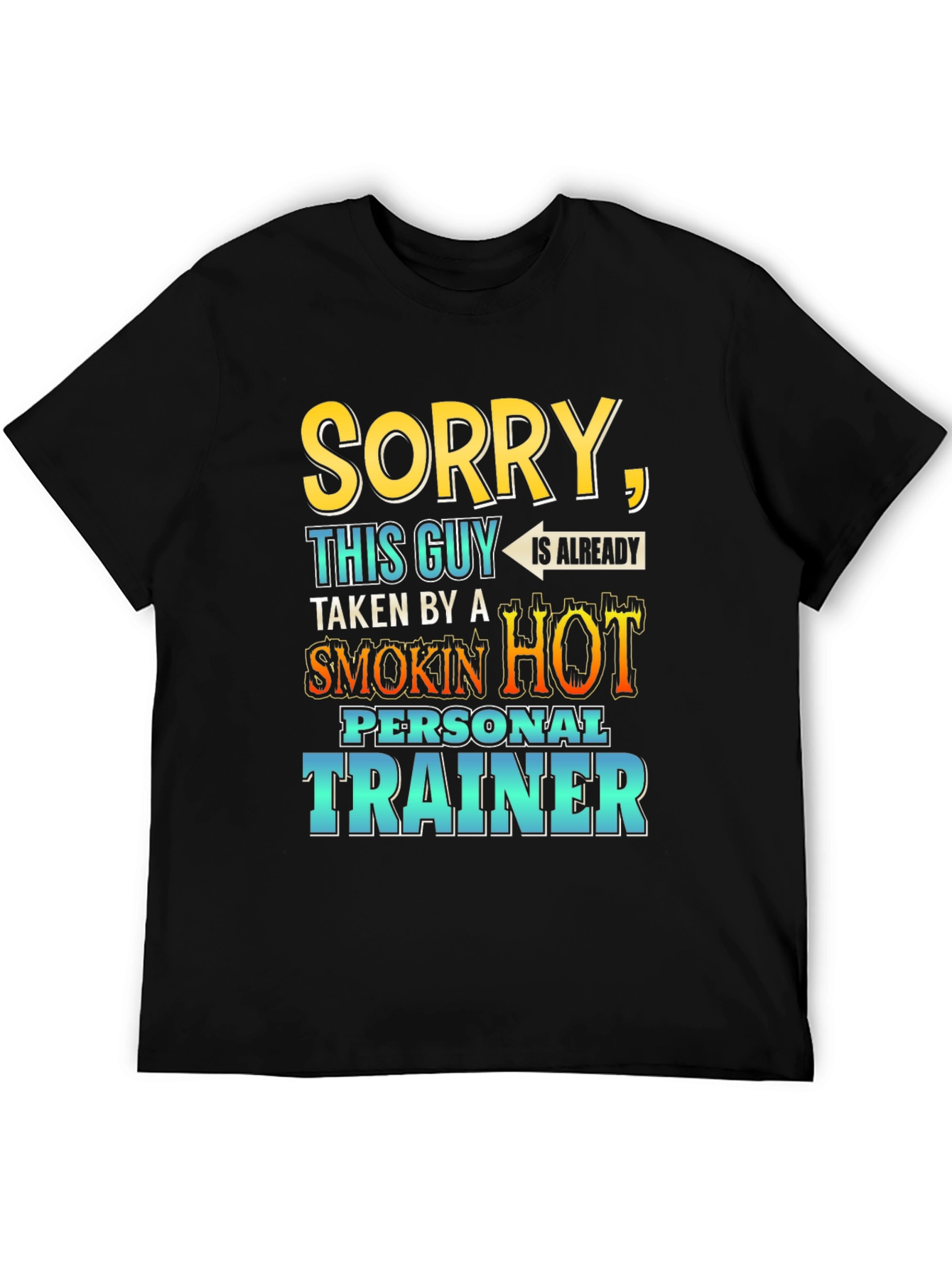 Black Funny Personal Trainer T-Shirt for Men view 5