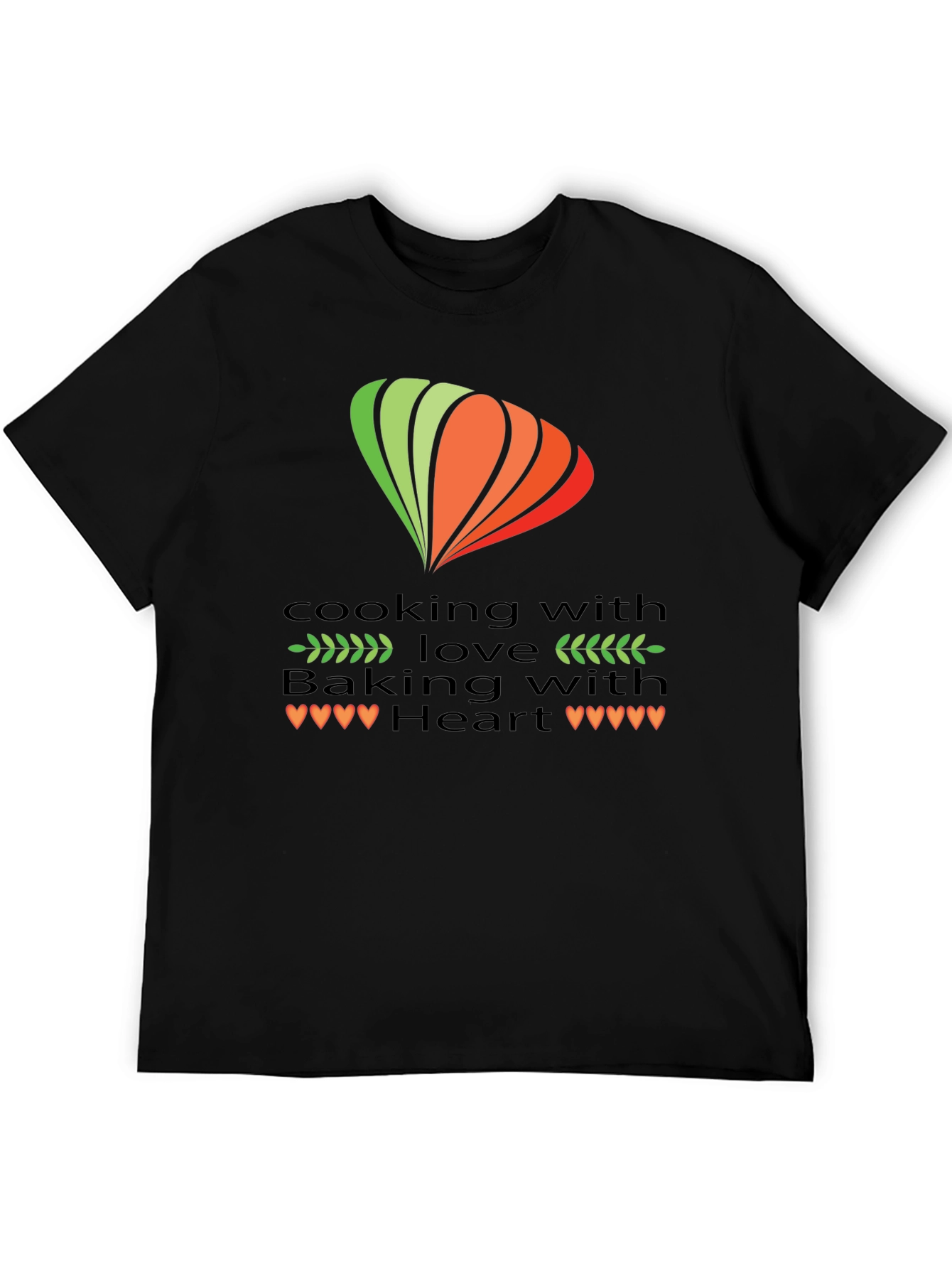 Black Cooking with Love Graphic Tee view 5