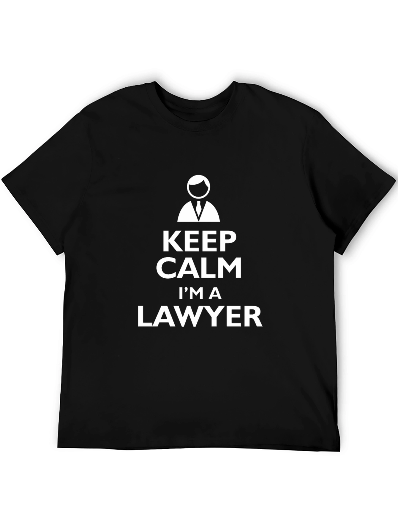 Black Keep Calm I'm a Lawyer Black T-Shirt view 5