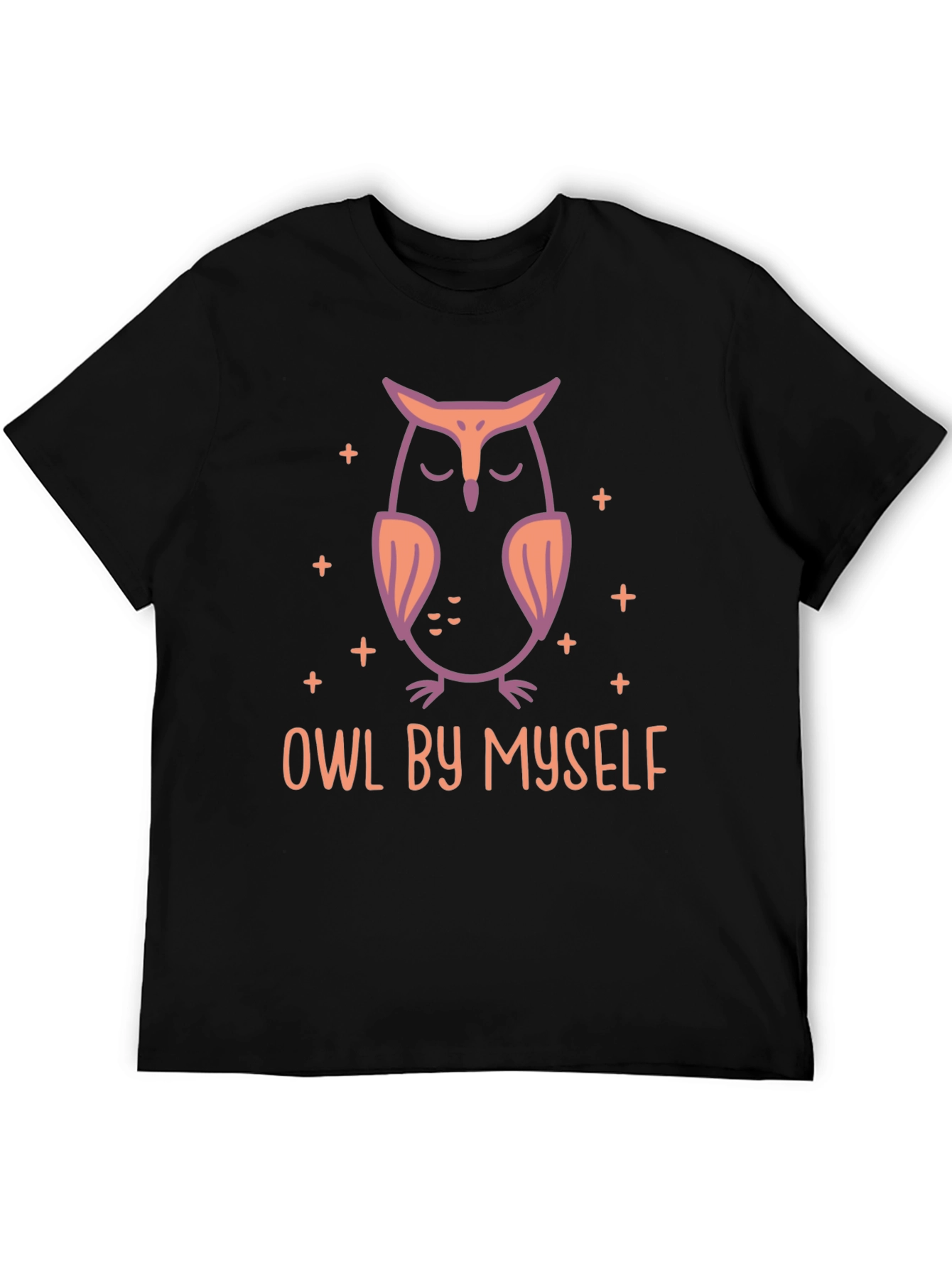 Black Owl By Myself Graphic Tee - Relaxed Style view 5