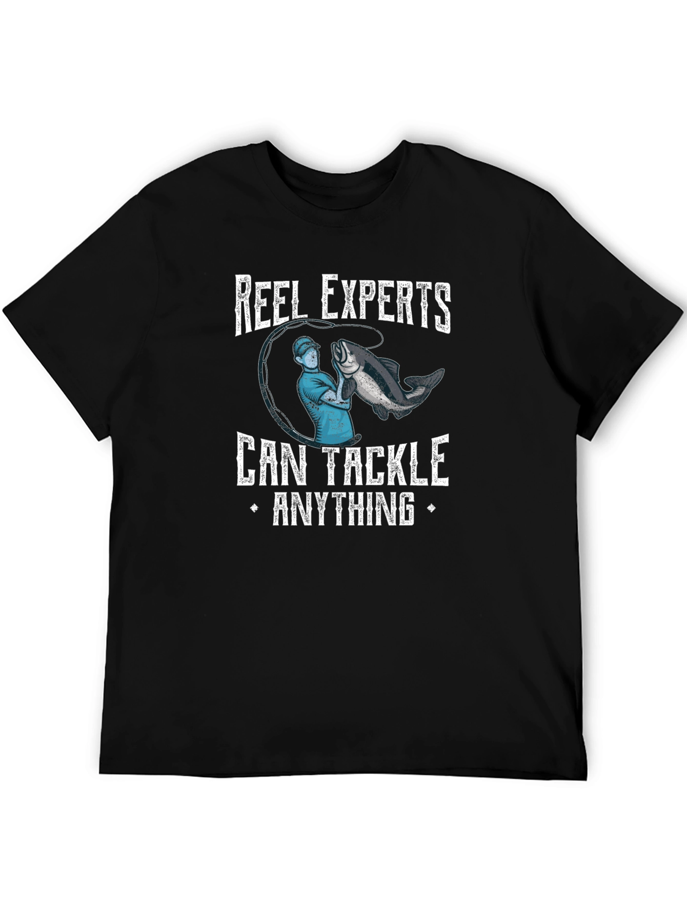 Black Reel Experts Fishing Graphic T-Shirt view 5