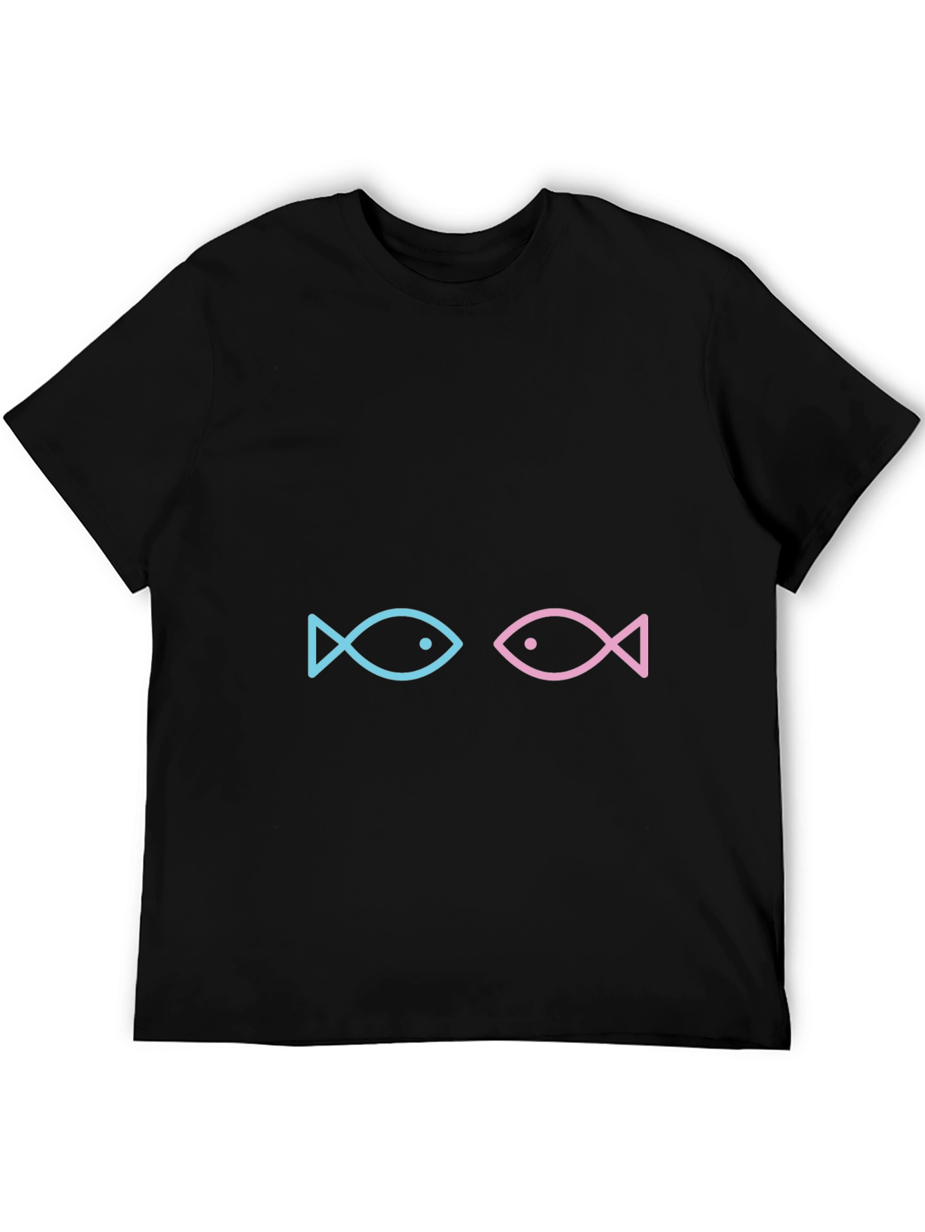 Black Two Fish Graphic Tee - Black view 5