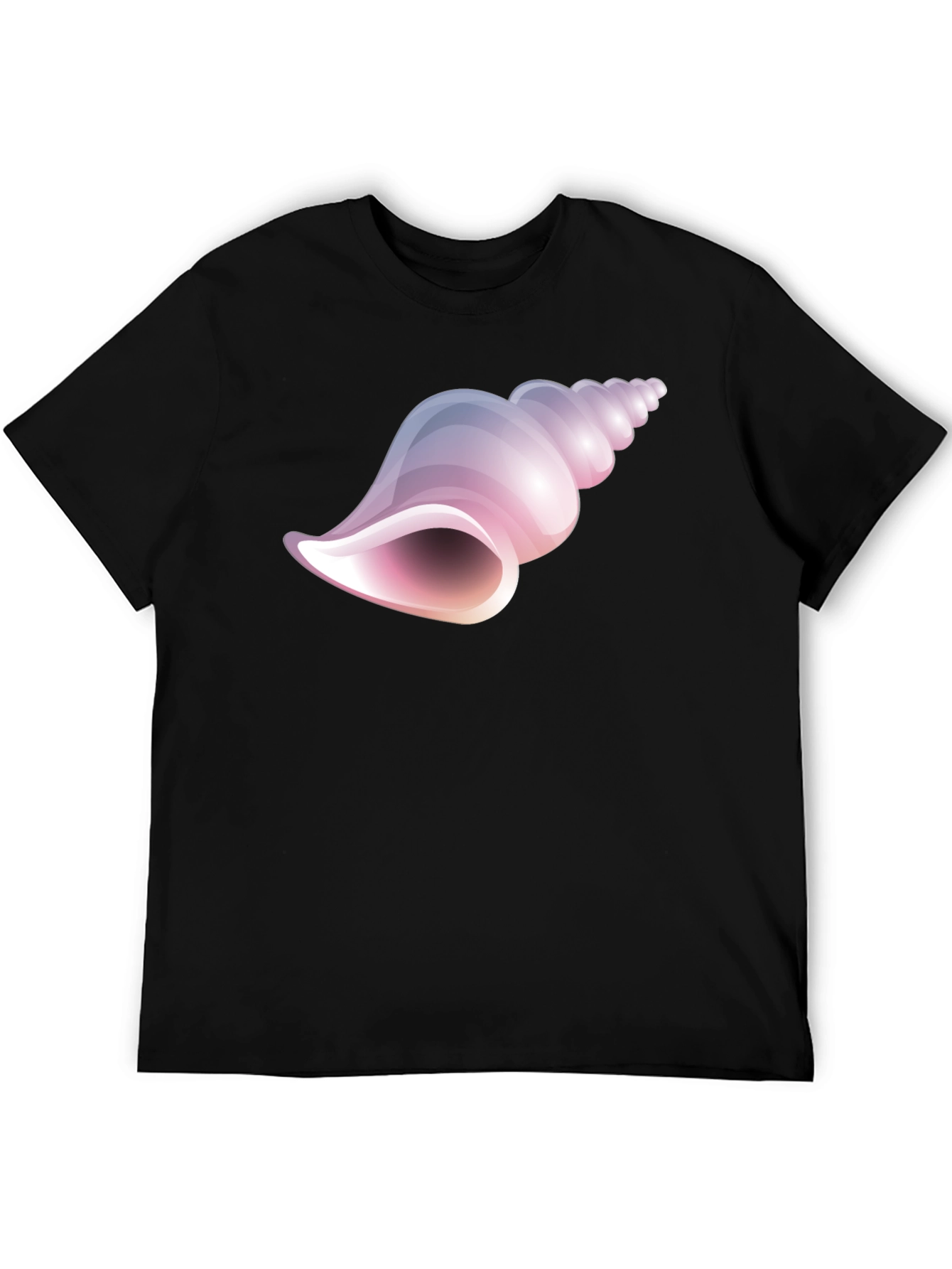 Black Shell Graphic Tee - Casual Black T-Shirt view 5