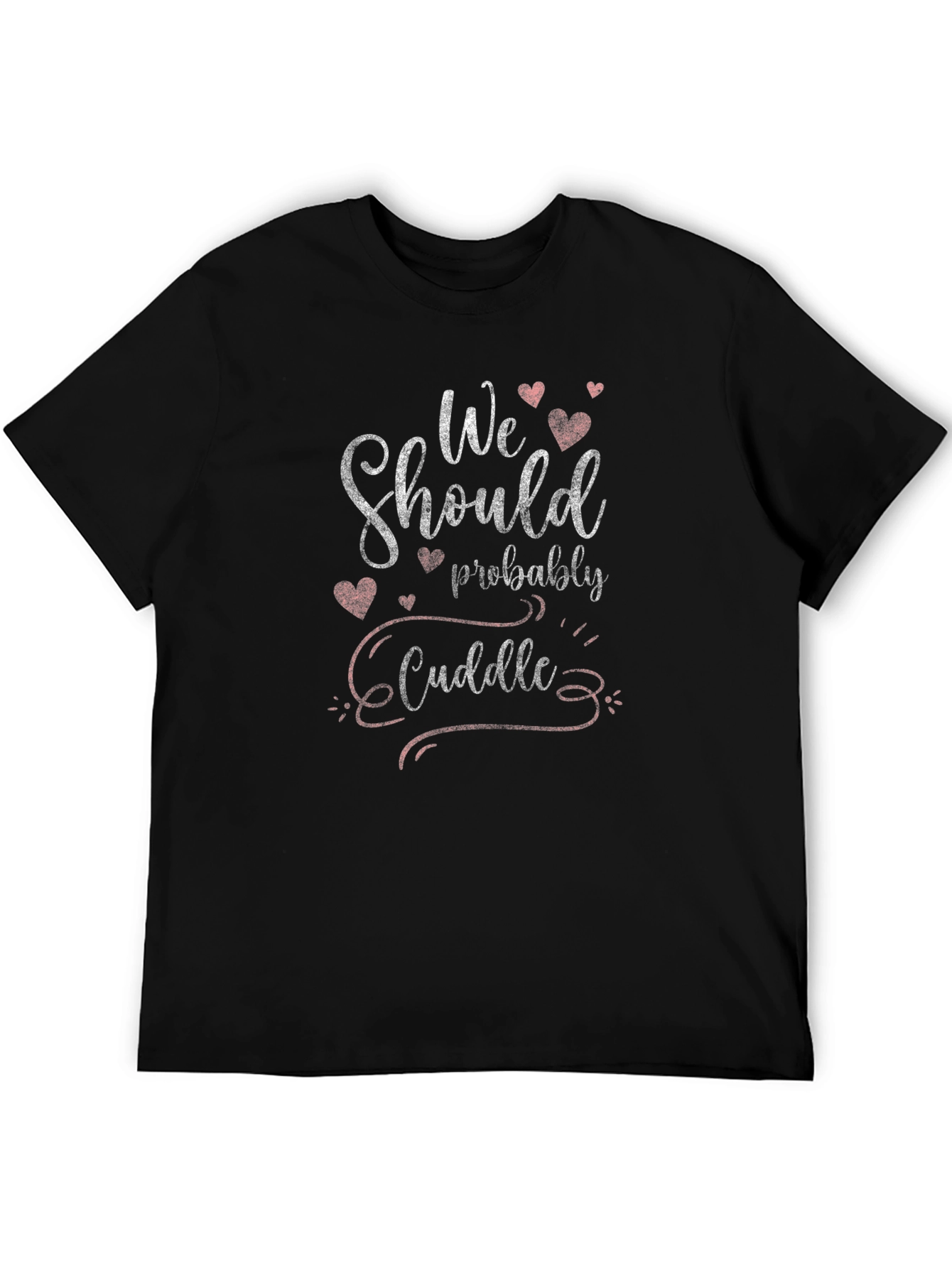 Black We Should Cuddle Graphic Tee view 5
