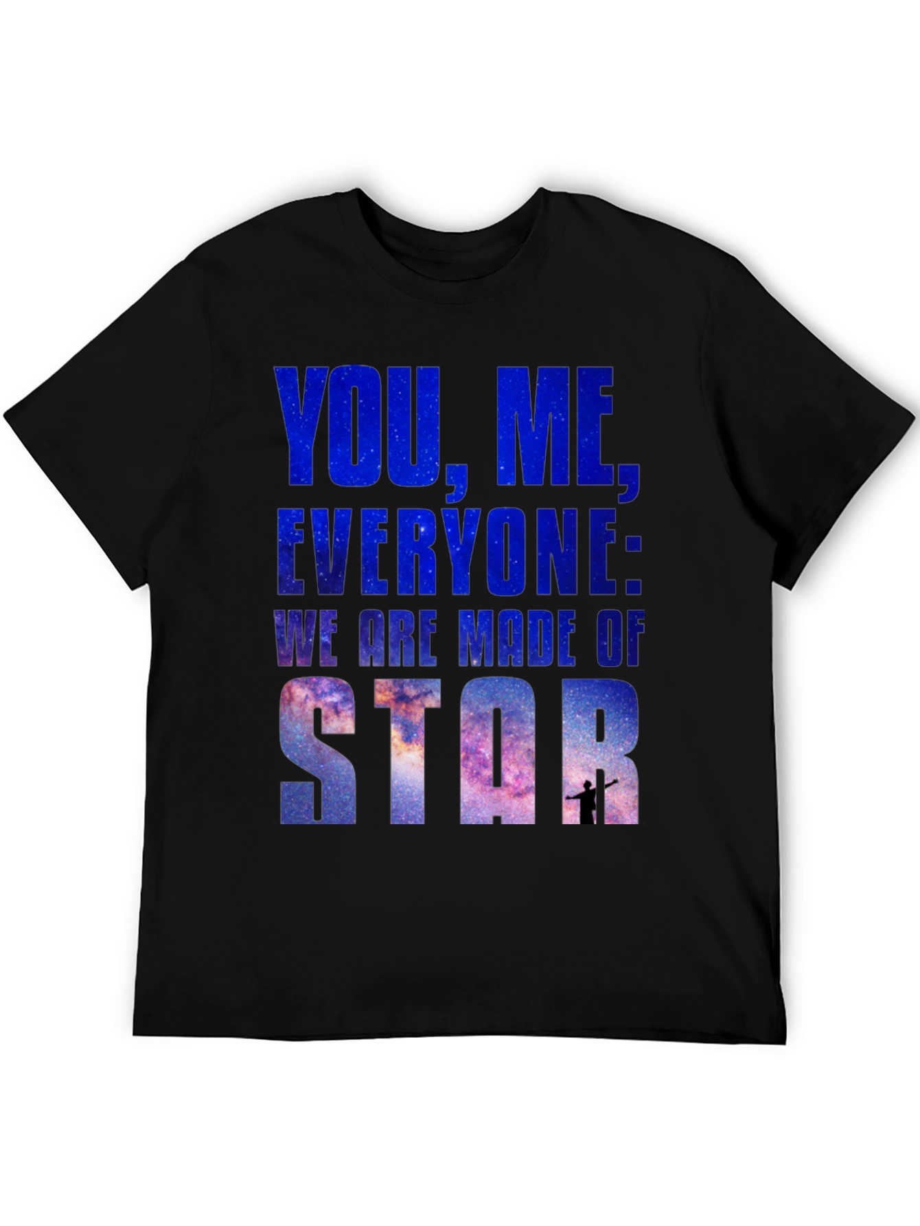 Black Cosmic T-Shirt: You, Me, Everyone - Star Stuff Tee view 5