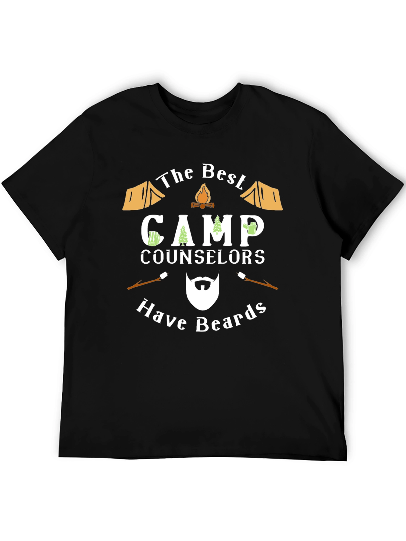 Black Camp Counselors Have Beards T-Shirt view 5