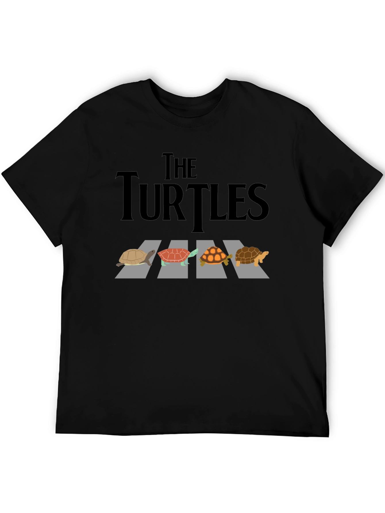 Black The Turtles Abbey Road Style T-Shirt view 5