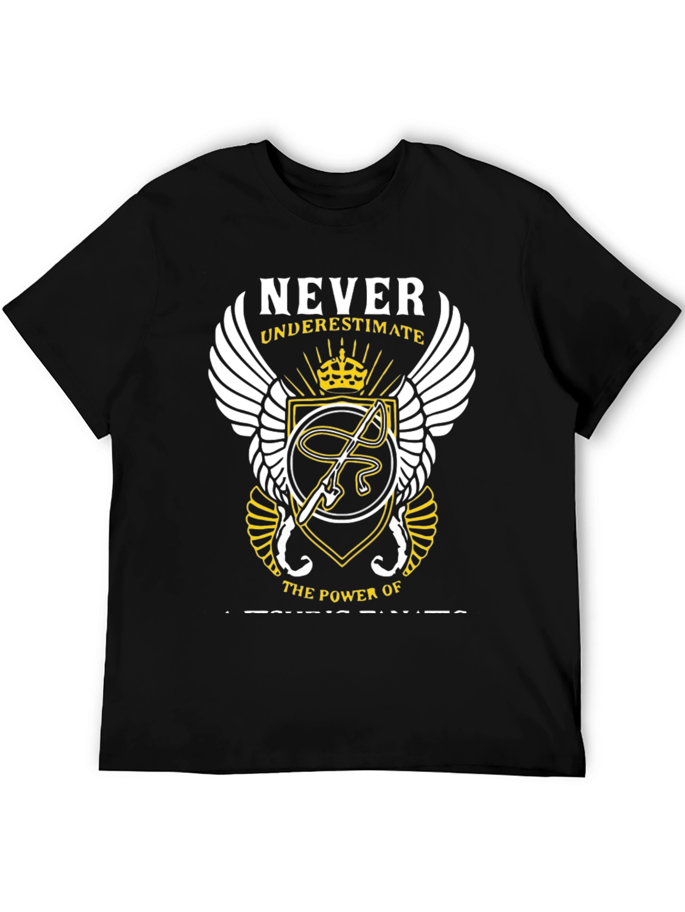 Black Never Underestimate Fishing T-Shirt view 5